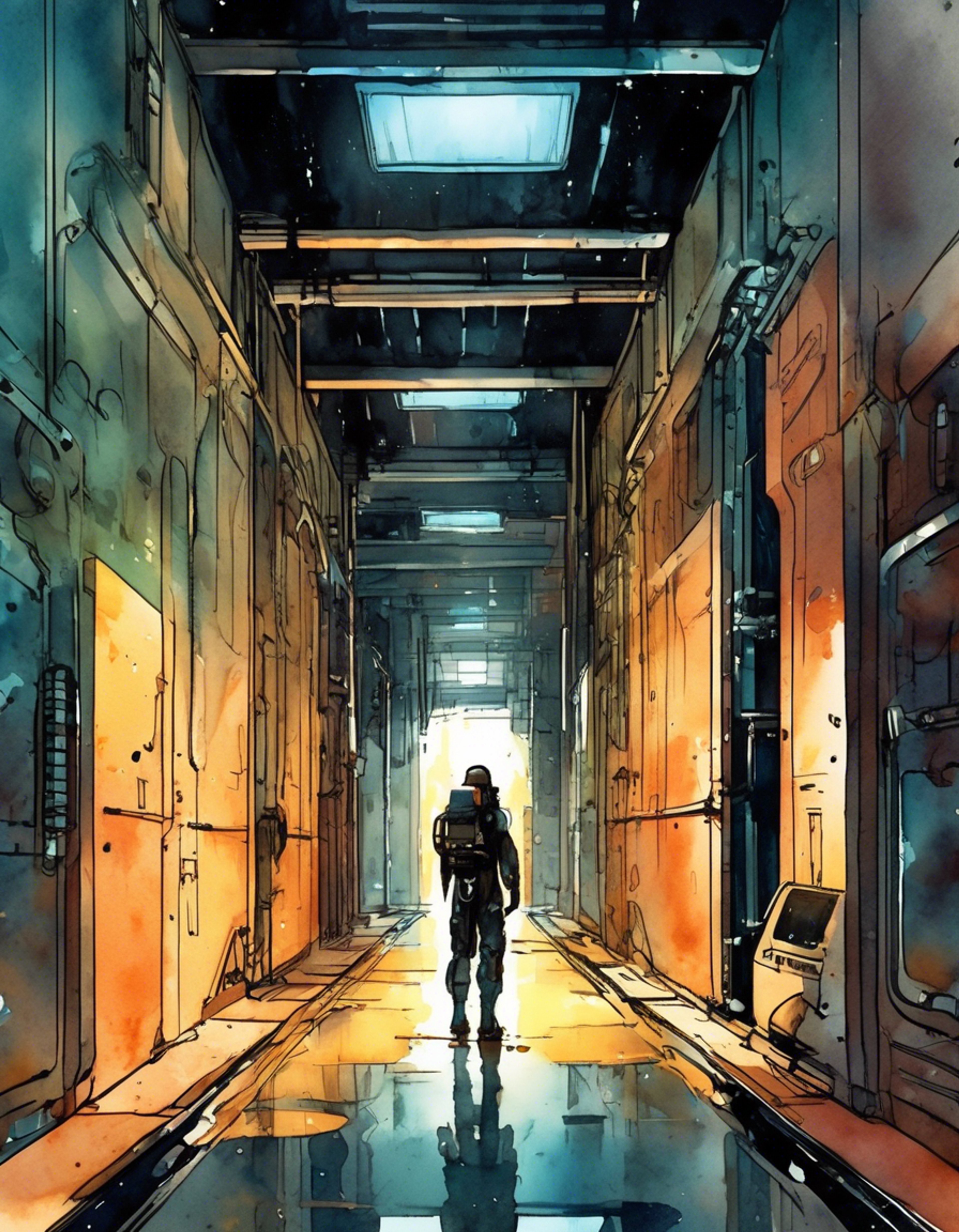 A tense confrontation between you and a Night Trooper unfolds in the corridors of Peridea. Their mystically enhanced abilities and unwavering determination make them a formidable opponent.