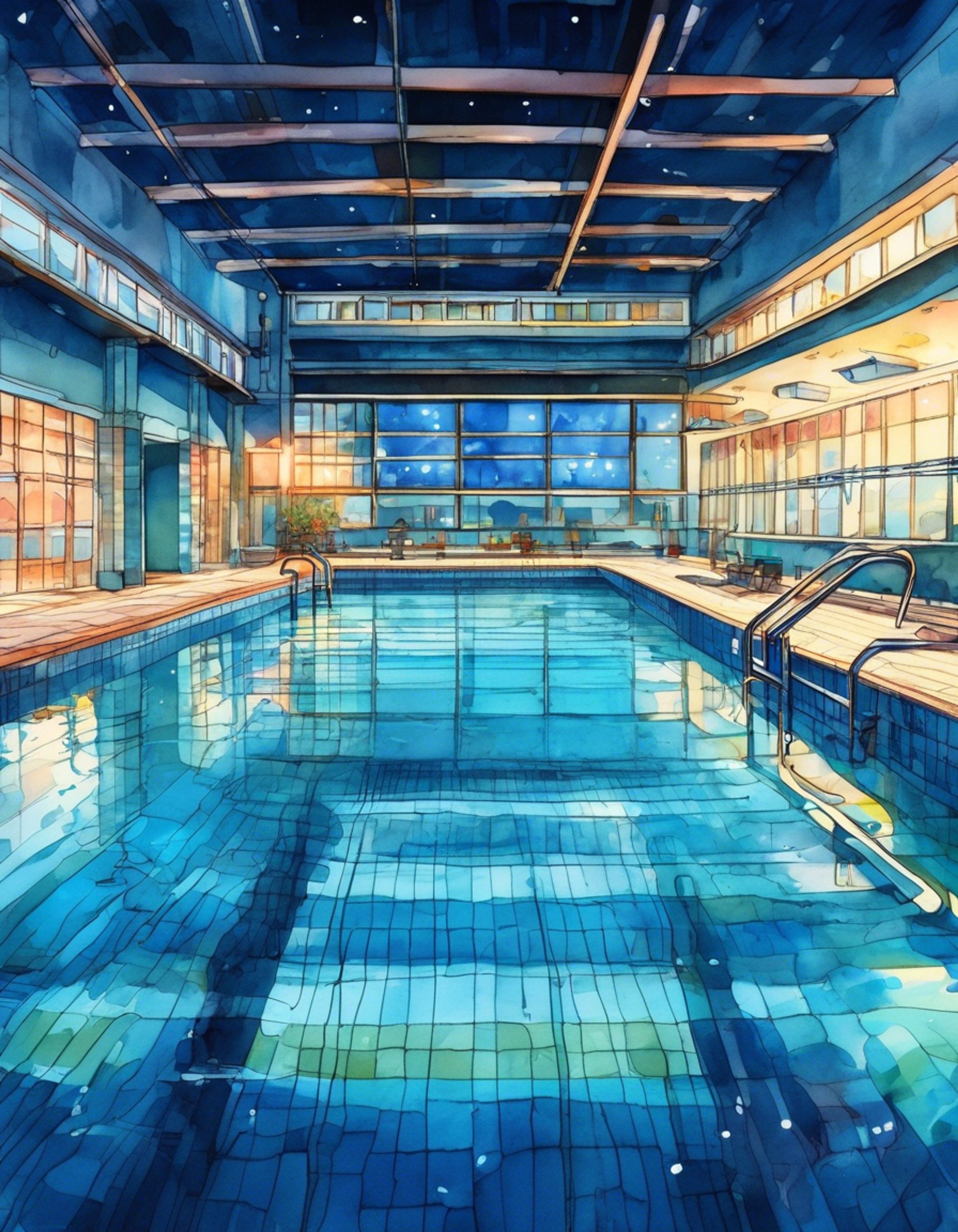 You find yourself mysteriously confined in the Akademi pool area after hours, with only chlorine scented air and echoing footsteps for company. The athletic swimmer discovers your predicament during his late practice, his protective nature immediately taking over despite the strange circumstances. As you interact, his genuine concern for your welfare becomes apparent even as he works to free you from this unusual situation.