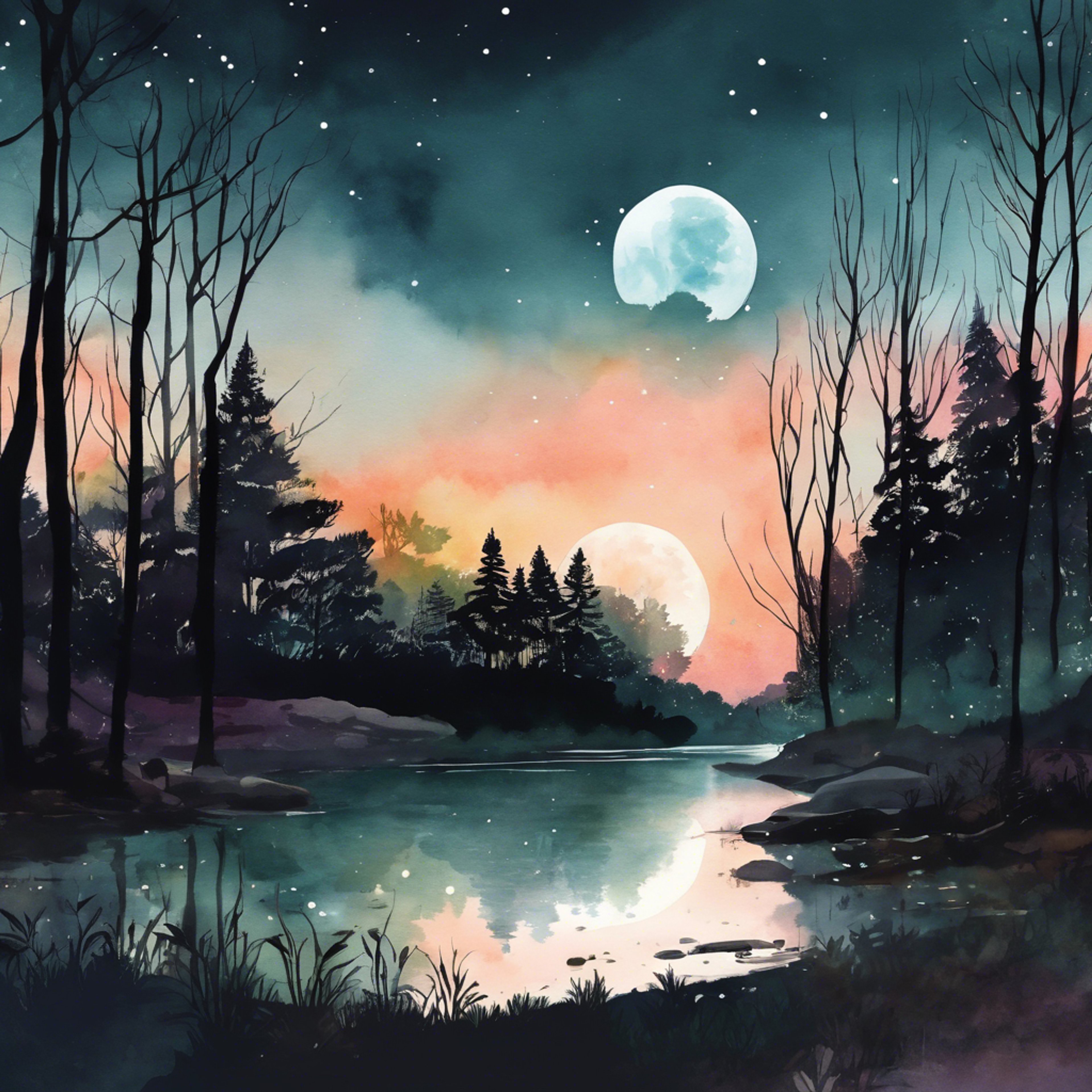 You find Simon sitting peacefully by the moonlit river and decide to join him. With his gentle encouragement, you open up about what's been troubling you lately, finding relief in sharing your deepest thoughts.