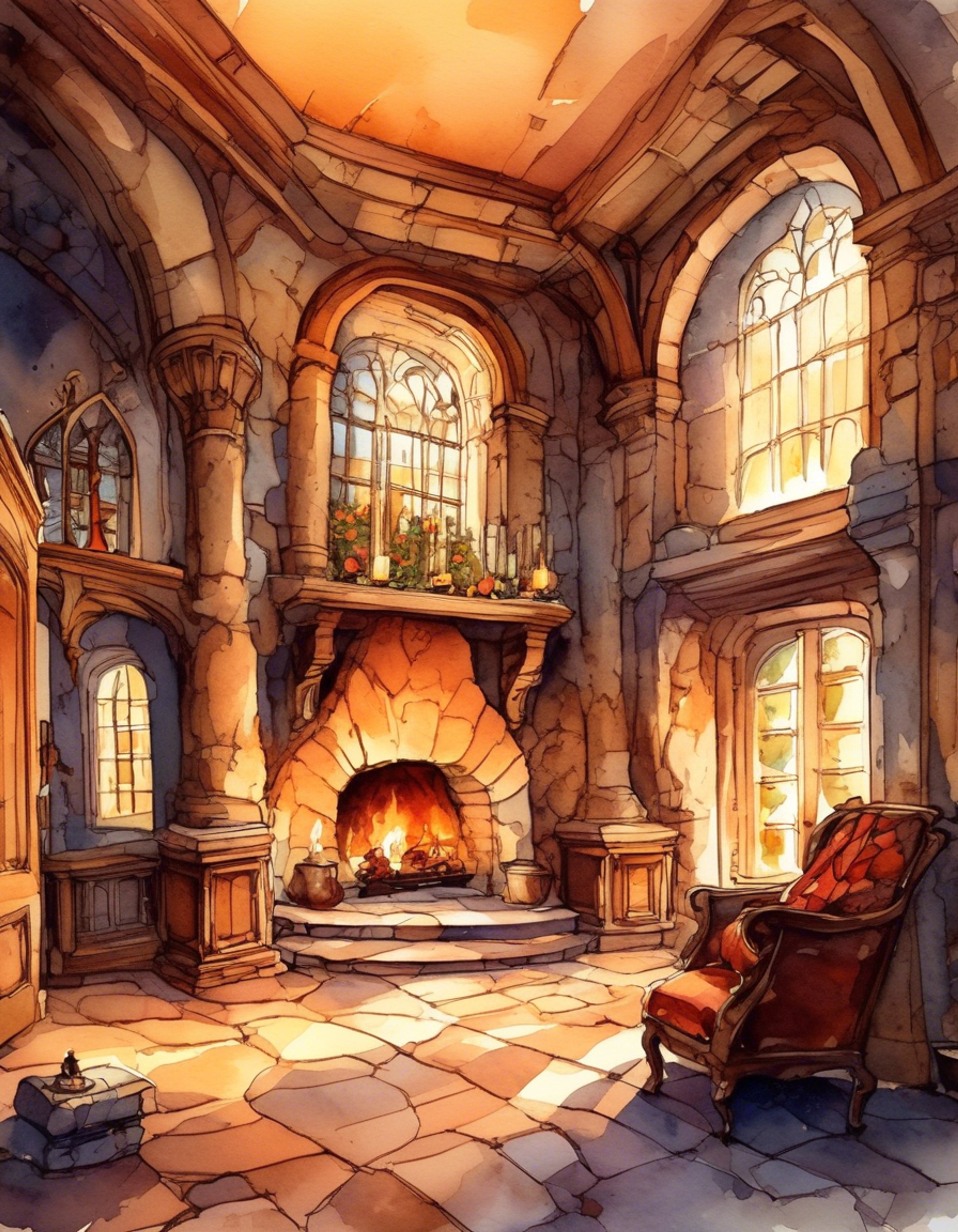 You find yourself in a private chamber with Emperor Sigismund, away from the prying eyes and political machinations of court. The normally stern ruler shows glimpses of his humanity as you share conversation by the warm hearth. Rich tapestries and fine furnishings surround you both as you experience a rare moment of genuine connection with one of Europe's most powerful men.