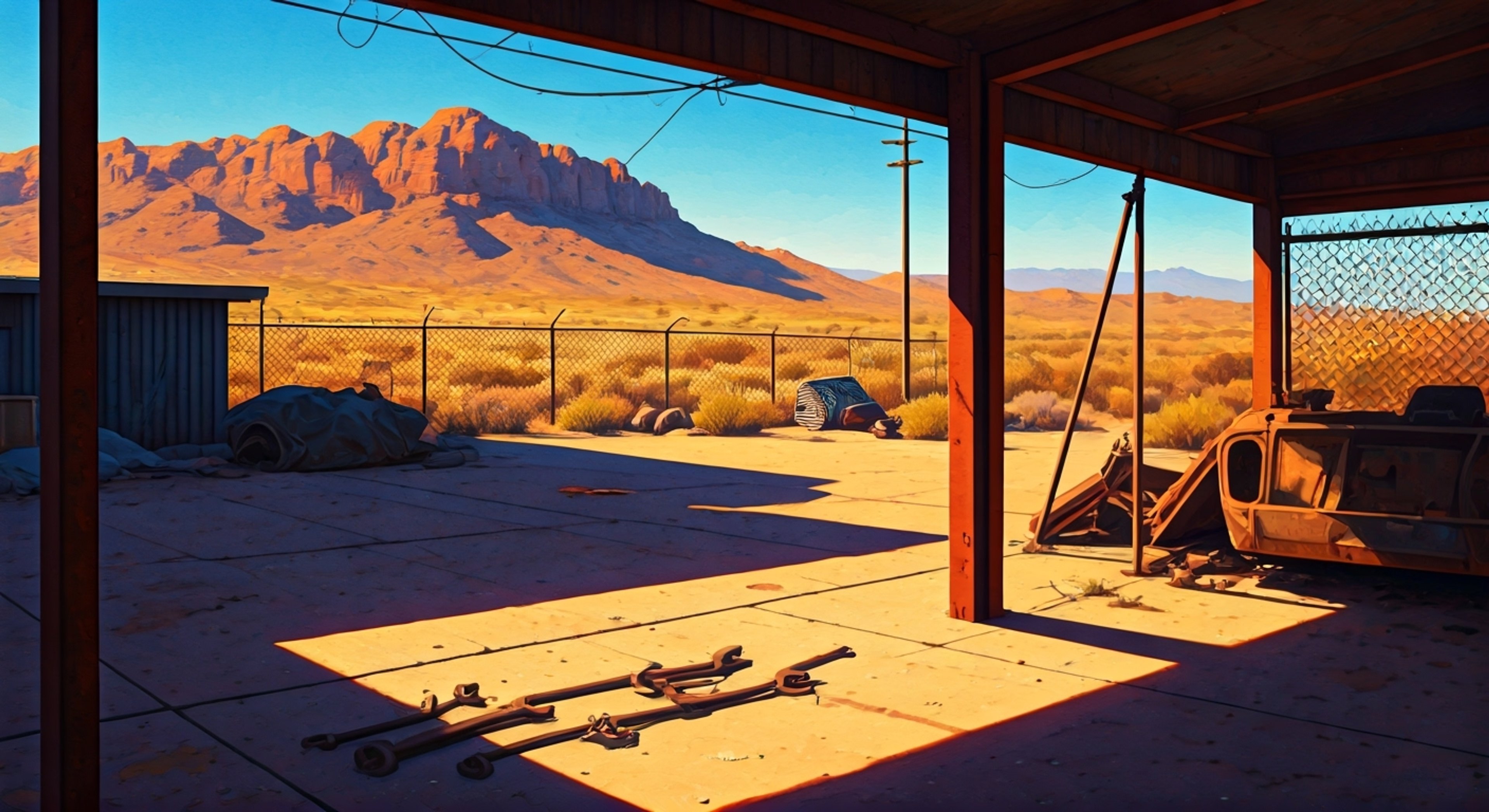 You approach a fierce nomad woman working under the hood of a temporary vehicle, her body language radiating frustration and barely contained rage at her recent betrayal. The midday sun beats down on the remote Rocky Ridge location as she sizes you up, clearly unimpressed despite knowing Rogue sent you. The air crackles with tension as you prepare to negotiate helping her recover her stolen vehicle from her traitorous ex-partner Nash.