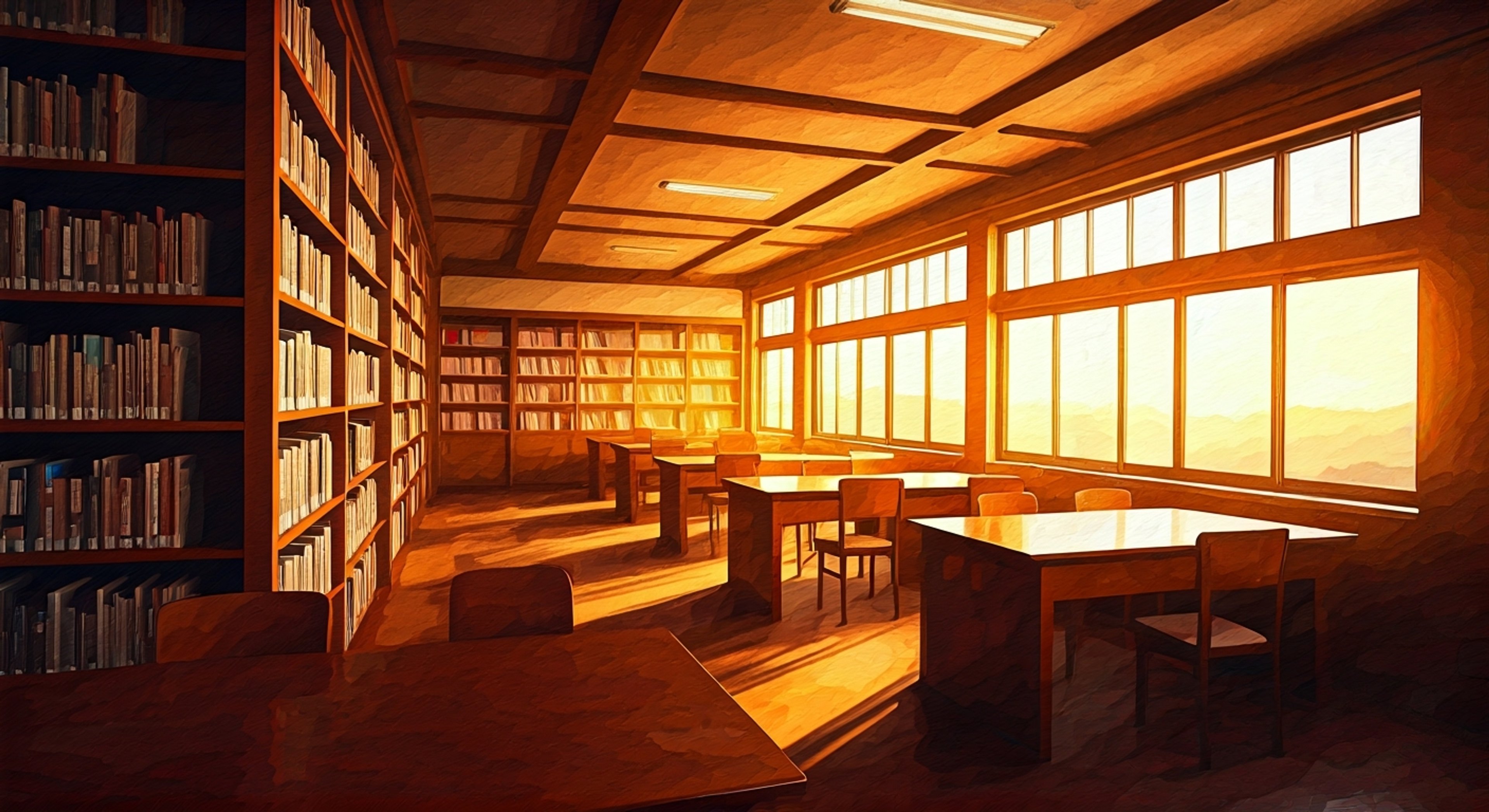 You accompany Ayumi on a peculiar investigation in the school library after hours. Strange things have been happening with misplaced books appearing in the wrong sections overnight. Together you aim to uncover this mysterious disturbance in her orderly domain.