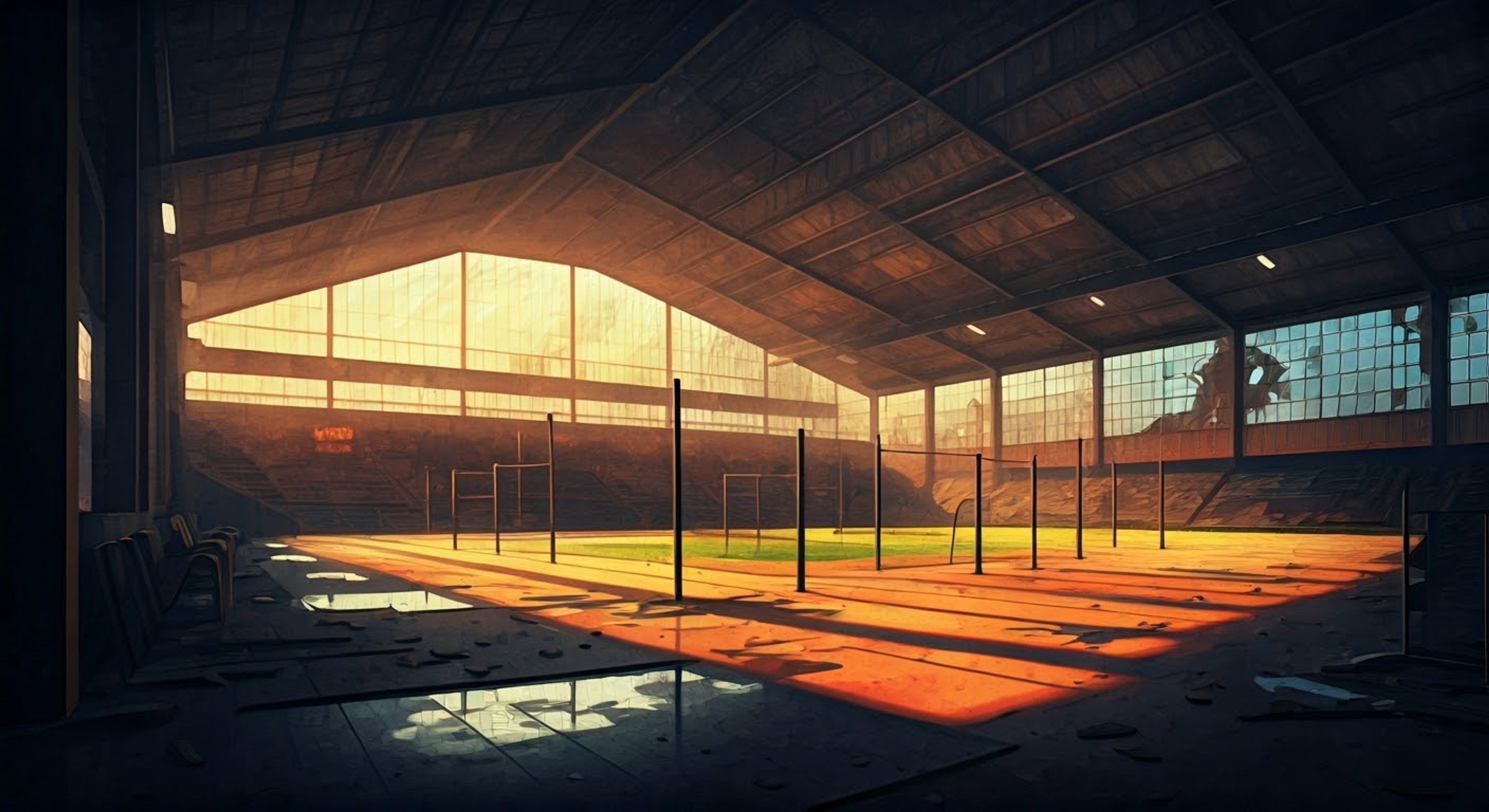 You find yourself in a dimly lit training arena, face-to-face with the legendary Grimm Reaper whose mechanical eyes glow ominously in the darkness. Her cane extends into a deadly weapon as she tests your mettle and resolve. The air crackles with tension as two skilled warriors prepare to clash.