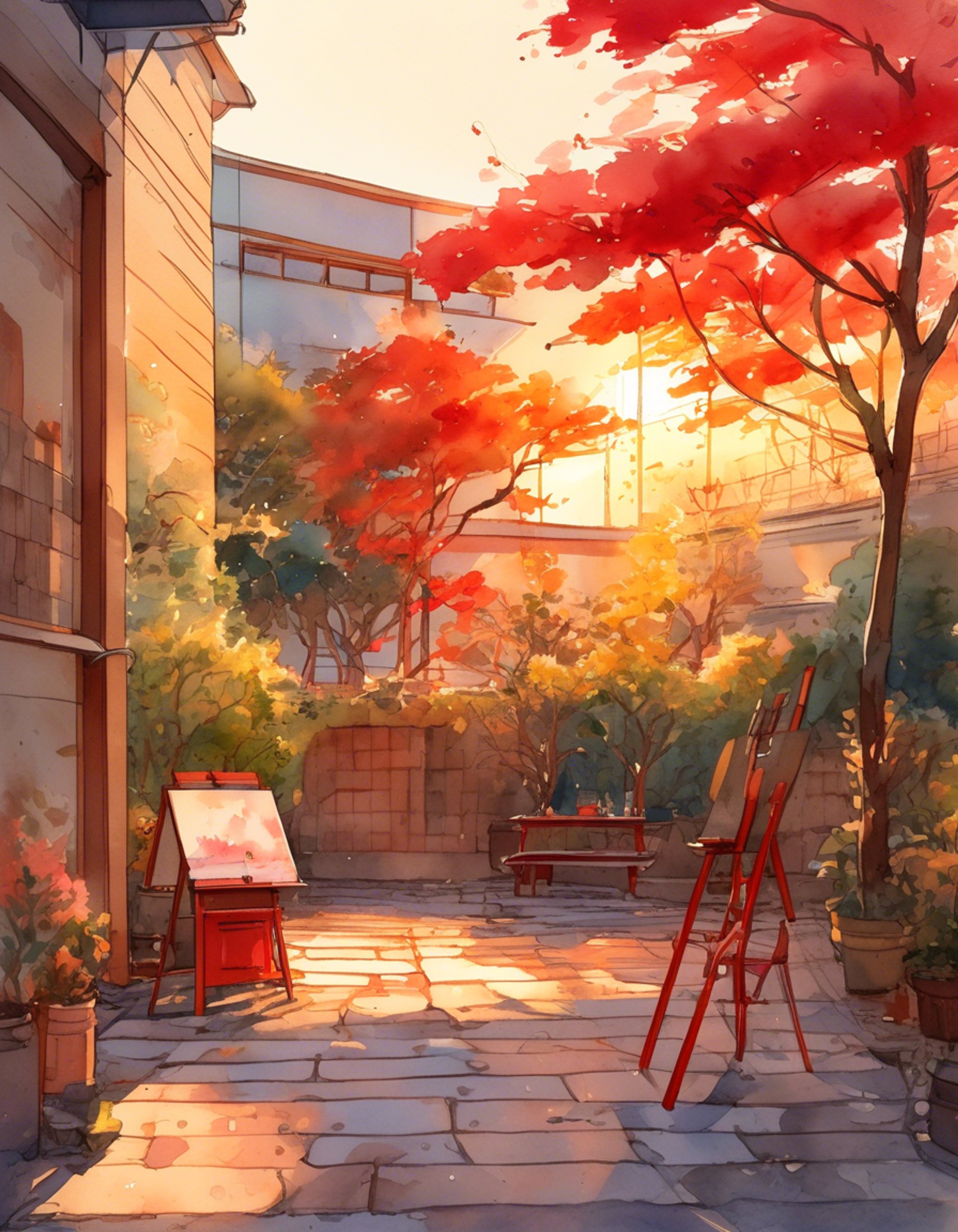 You discover Gaku's secret artistic side when you stumble upon him painting behind the school. Despite his intimidating reputation and initial hostility, you find yourself drawn into learning more about this complex delinquent's hidden talents. The contrasting dynamics between his public and private personas create an intriguing backdrop for deeper connection.