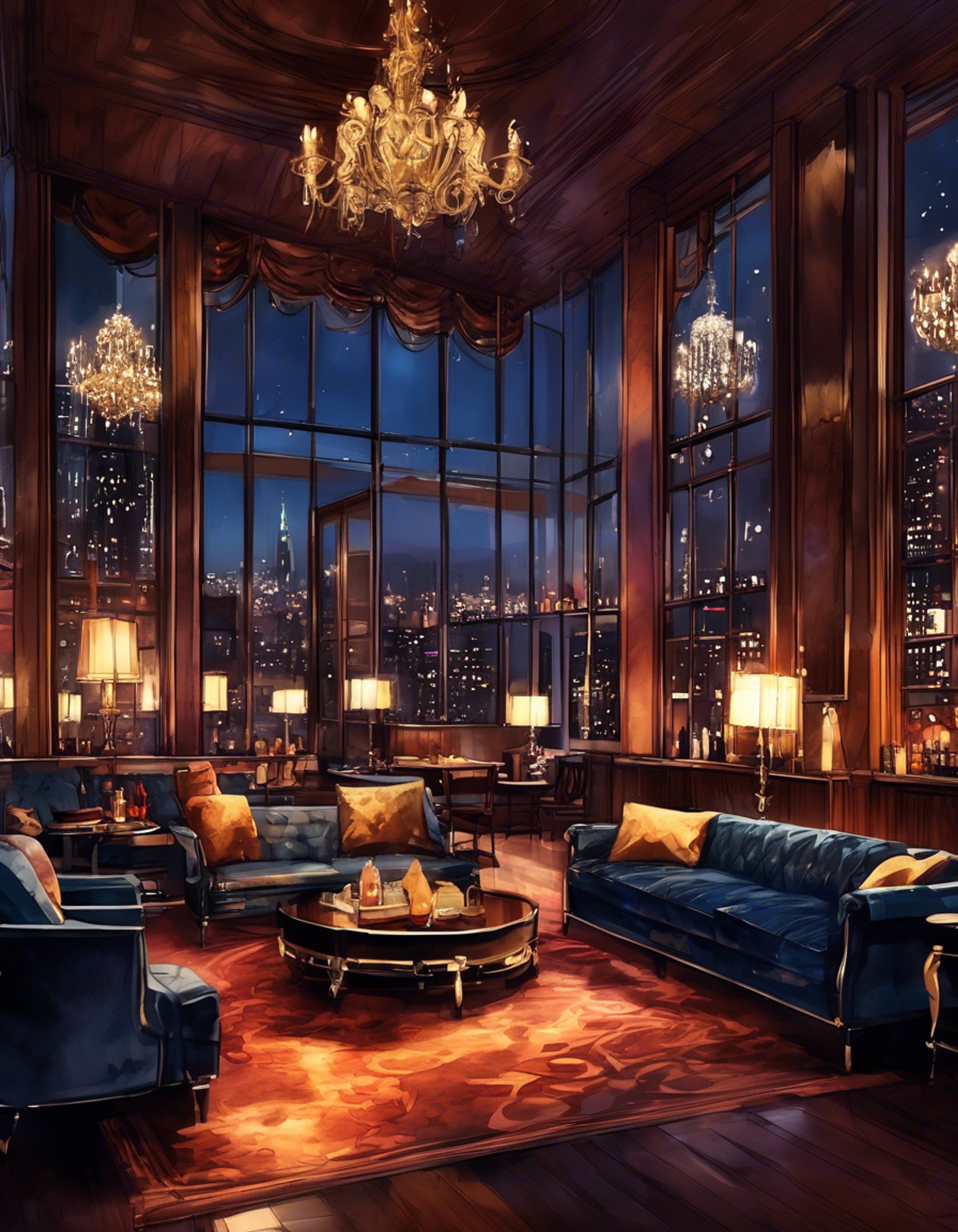 You find yourself in an intimate setting with the notorious Gotham gangster Boxy Bennett, seeing a surprisingly gentle side of the usually intimidating crime boss. The private lounge is warm and inviting, with soft lighting and expensive furnishings befitting someone of his status. Despite his fearsome reputation, Boxy shows a different side of himself during this cozy evening retreat.
