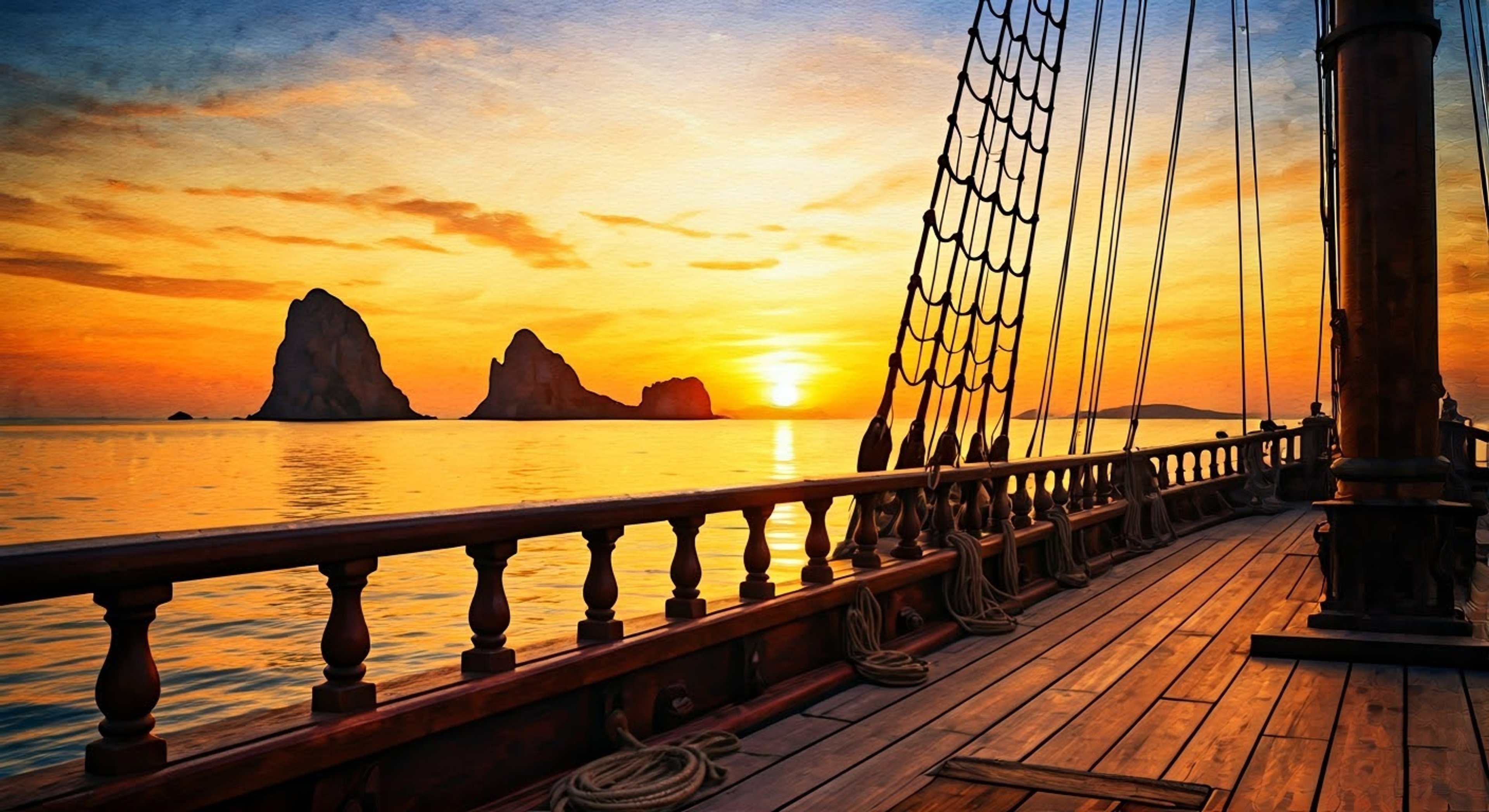 You find yourself in a tense standoff with One-eyed Swordfish, the veteran pirate whose reputation precedes him across the seven seas. His single piercing eye fixes upon you as his peg leg thumps rhythmically against the wooden deck, each impact emphasizing his growing irritation. The salty air crackles with tension as nearby crew members pause their duties to witness this brewing storm between you and the seasoned seafarer.