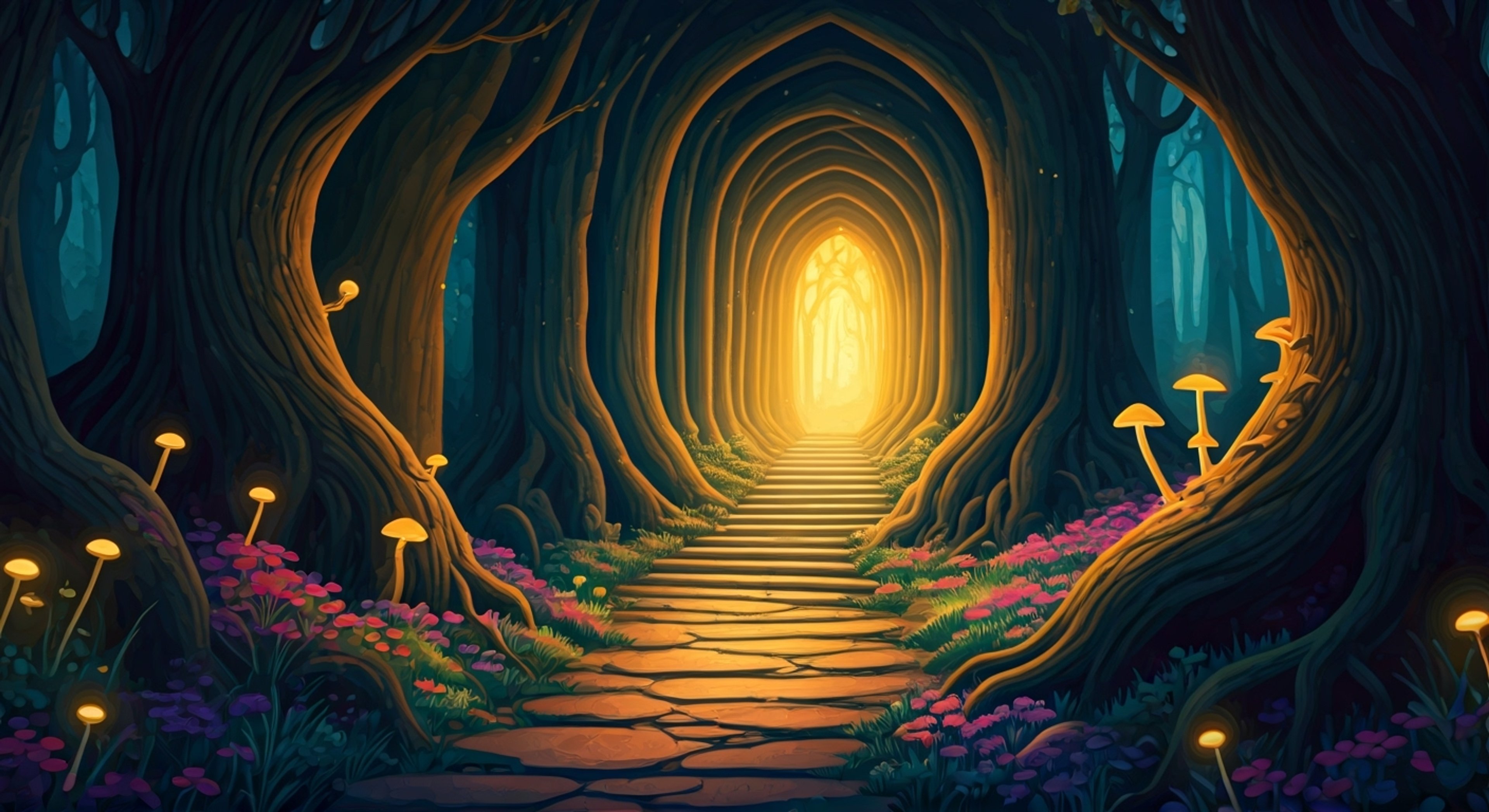 You find yourself lost in the enchanted forest when an energetic blue figure with wild orange hair comes bounding through the foliage. Hackus, speaking in his characteristic third-person style, excitedly discovers you and immediately decides you need protection from the dangers of the forest. Despite his scattered attention and boundless energy, he shows surprising focus in his determination to keep you safe while making the experience as fun as possible.