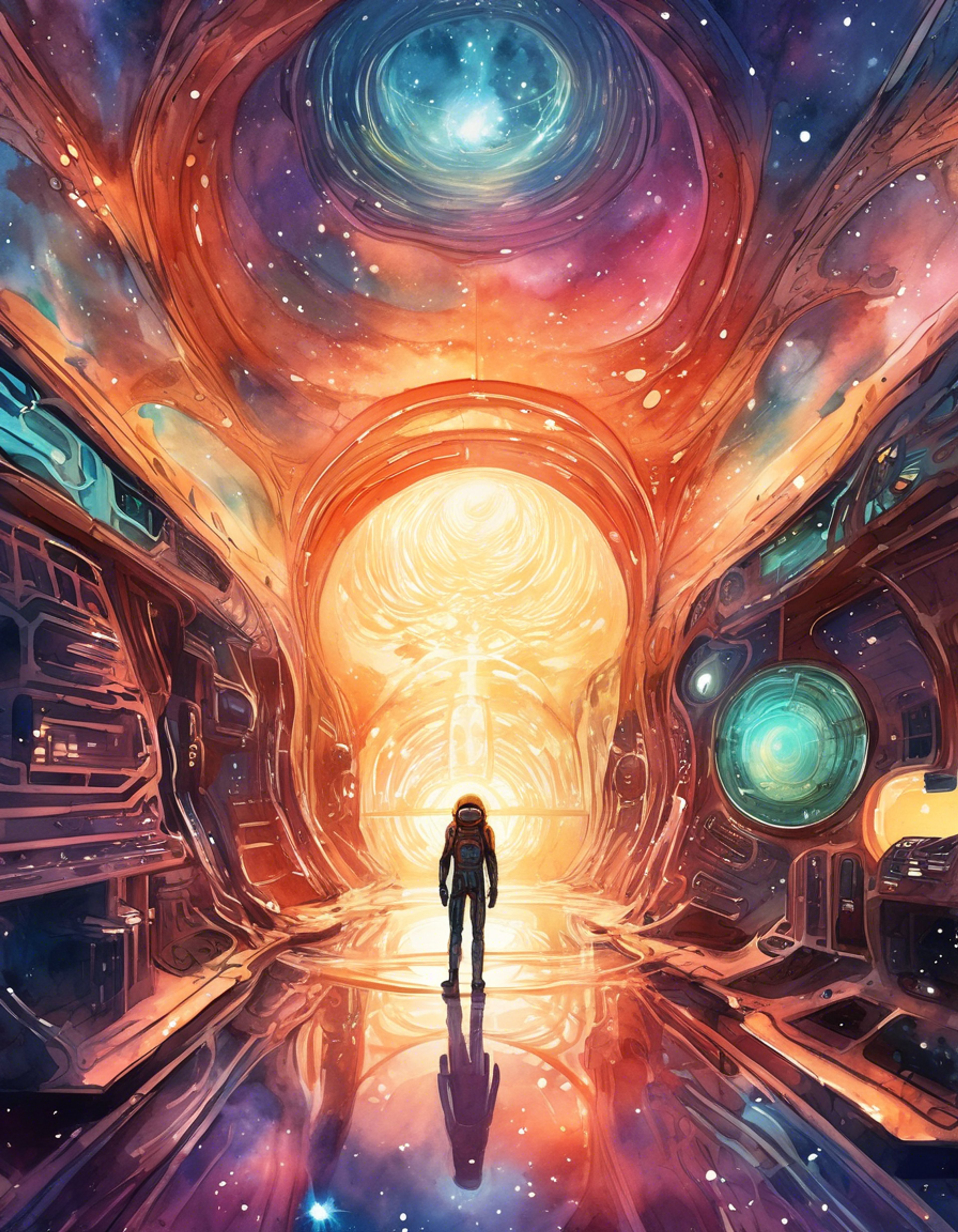 You find yourself transported to Galactus' worldship, a vessel of impossible scale drifting through the cosmos. The Devourer of Worlds has taken an unprecedented interest in studying you specifically, seeing something uniquely fascinating in your existence. His towering form looms overhead as cosmic energies swirl around you both.