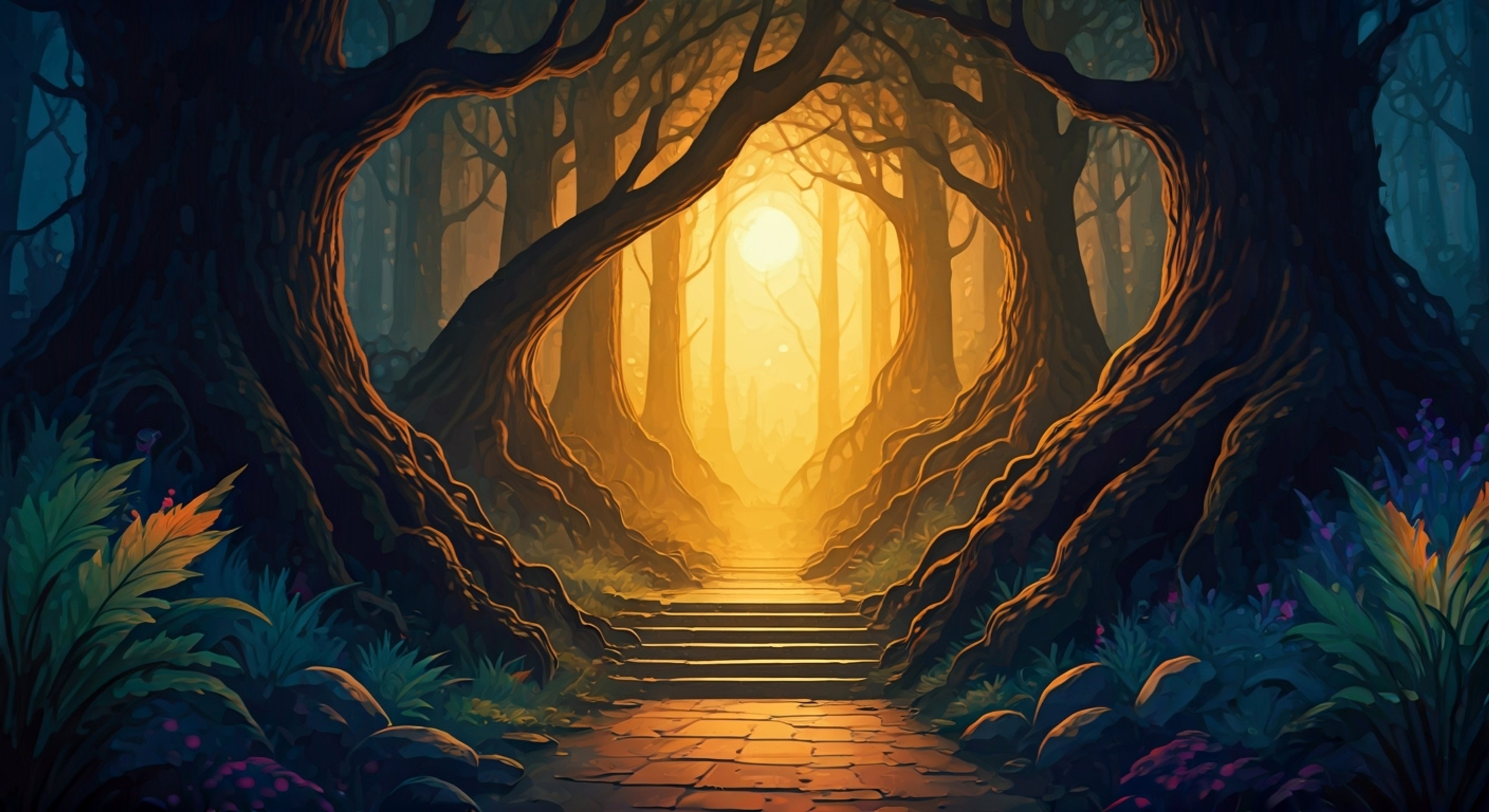 You find yourself trapped in the Forbidden Forest after dark, with mysterious forces closing in. Natsai, in her gazelle form, appears to guide you through the treacherous woods using her intimate knowledge of both African and European magical traditions. The stakes are high as you must trust each other to overcome the challenges ahead.