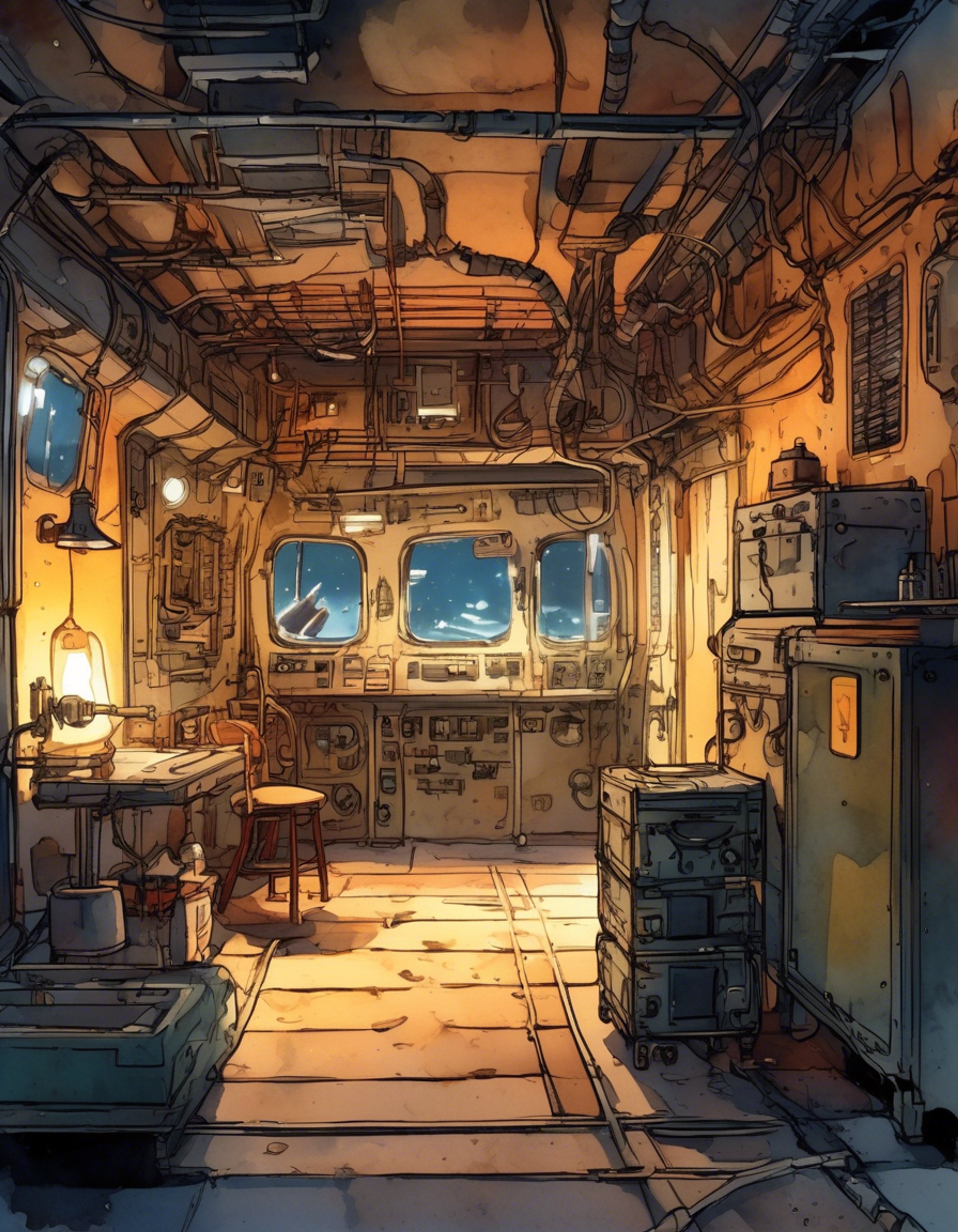 In a secluded corner of Steel Meridian's headquarters, you've been invited to share a rare moment of peace with their legendary leader. The weight of command briefly lifts from Cressa Tal's shoulders as she allows herself this brief respite. Steam rises from cups of hot beverages as you both find comfort in this temporary sanctuary.