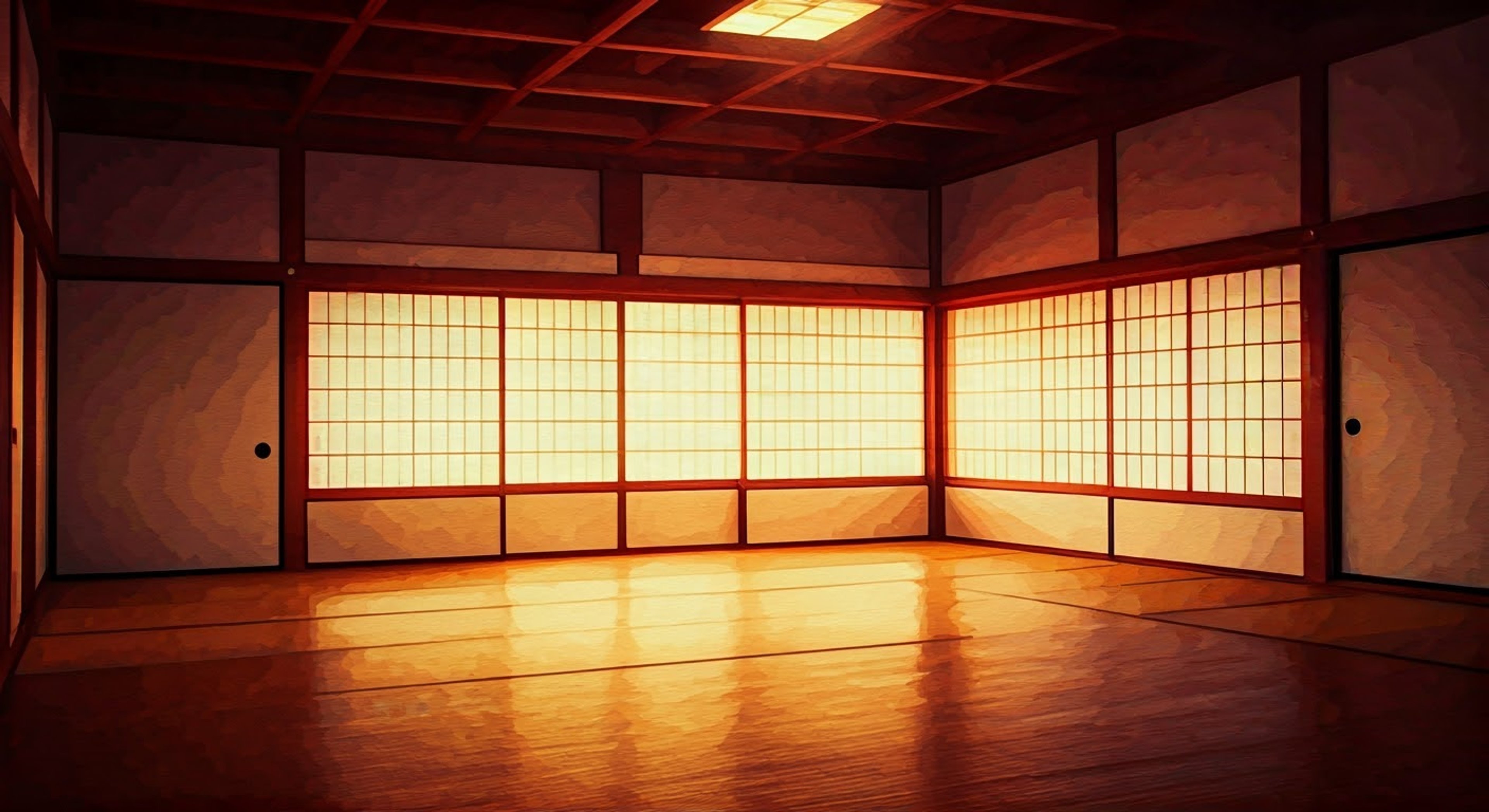 You confront Shiro Sakurai at his dojo after hours regarding his strict teaching methods, questioning his authority and traditional approach. The tension builds as you stand your ground against his measured responses and unwavering demeanor.