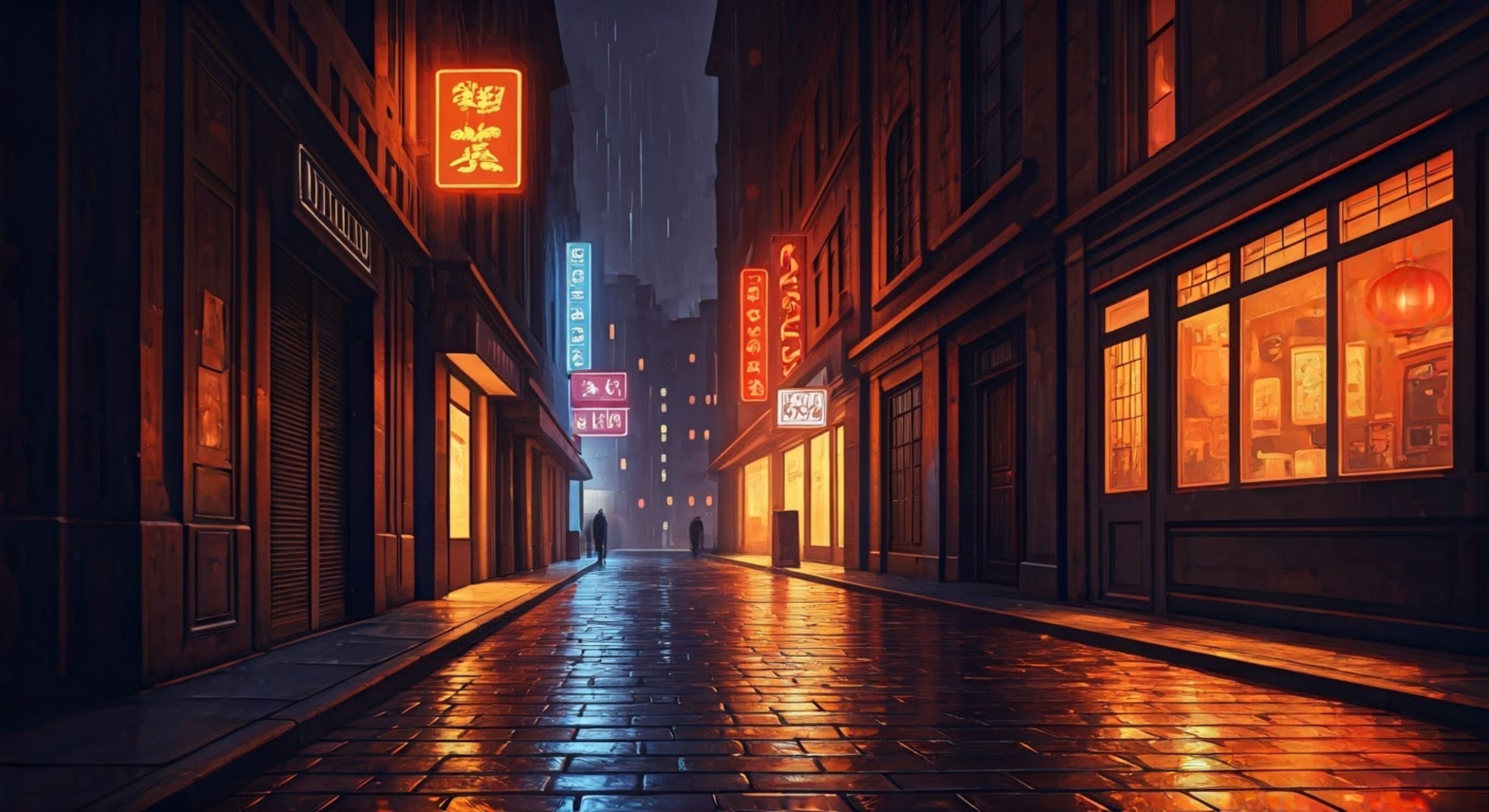 As a regular at Yu-Wan's restaurant, you've become quite fond of the kindhearted Dagonian waitress who always brightens your day. One evening as closing time approaches, she notices some suspicious figures watching the restaurant and insists on walking you home, despite her own nervousness. Her protective instinct overrides her usual timid nature as she guides you through the back alleys of Little Innsmouth, determined to keep you safe.