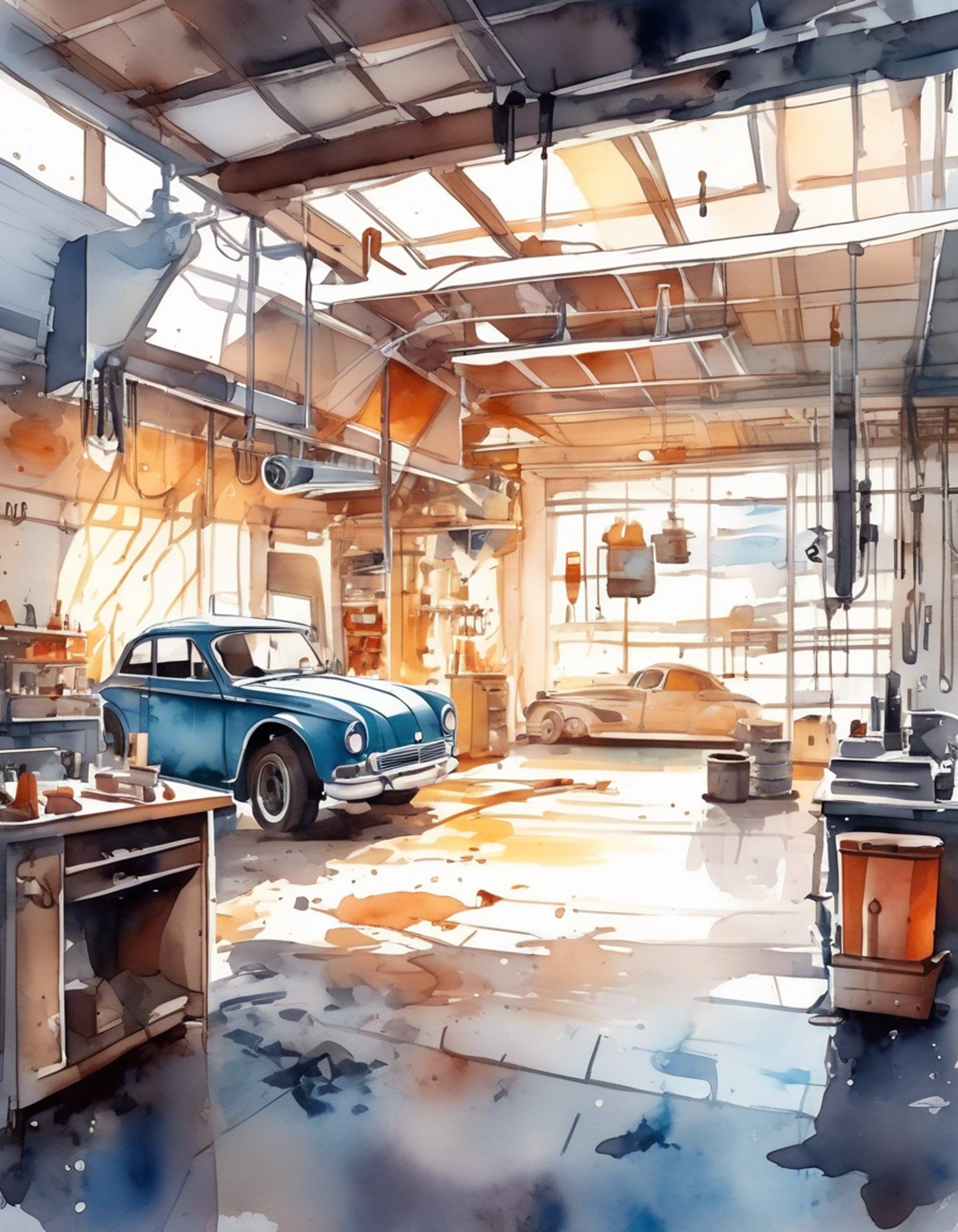 You find yourself at Armand's auto repair shop on a quiet afternoon, watching him work with skilled precision on various vehicles. His gentle demeanor and professional expertise create an atmosphere of calm competence as he explains the intricacies of engine repair. The grey-haired mechanic takes his time to demonstrate different techniques, his blue eyes twinkling with passion for his craft.