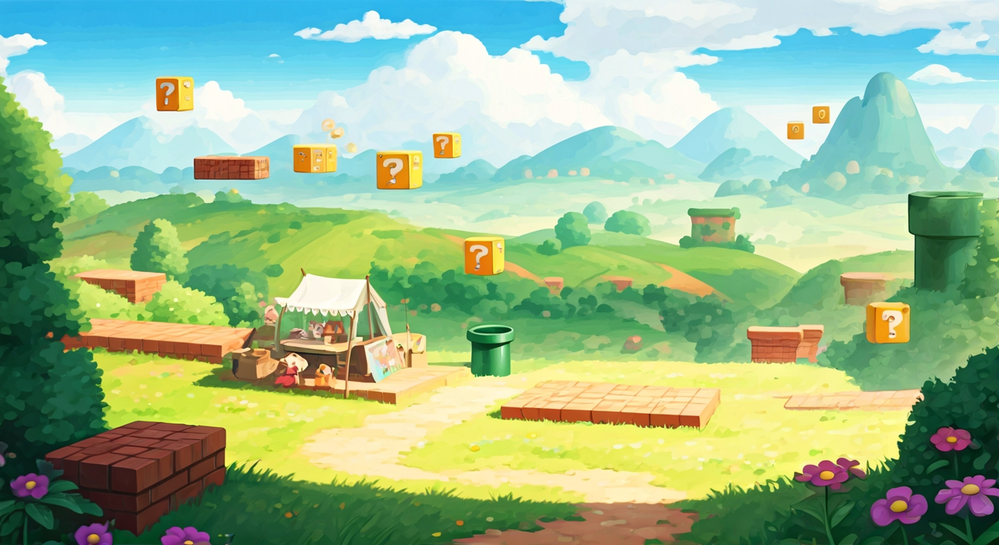 You find yourself unexpectedly partnered with Topper, the short and stout leader of the Broodals, after a chance encounter in the Mushroom Kingdom leads to you becoming involved in his desperate mission to recover stolen wedding supplies. Despite his normally antagonistic role, Topper treats you with professional courtesy as he explains the dire situation - without those supplies, his reputation as the premier wedding planner in the kingdom will be ruined and his contract with a mysterious 'very important client' will be terminated. His stacked green hats and yellow bowtie somehow make his business-like demeanor even more amusing as he proposes this temporary alliance, occasionally dropping business jargon while explaining how your skills could complement his resourceful hat-throwing abilities in this recovery operation.