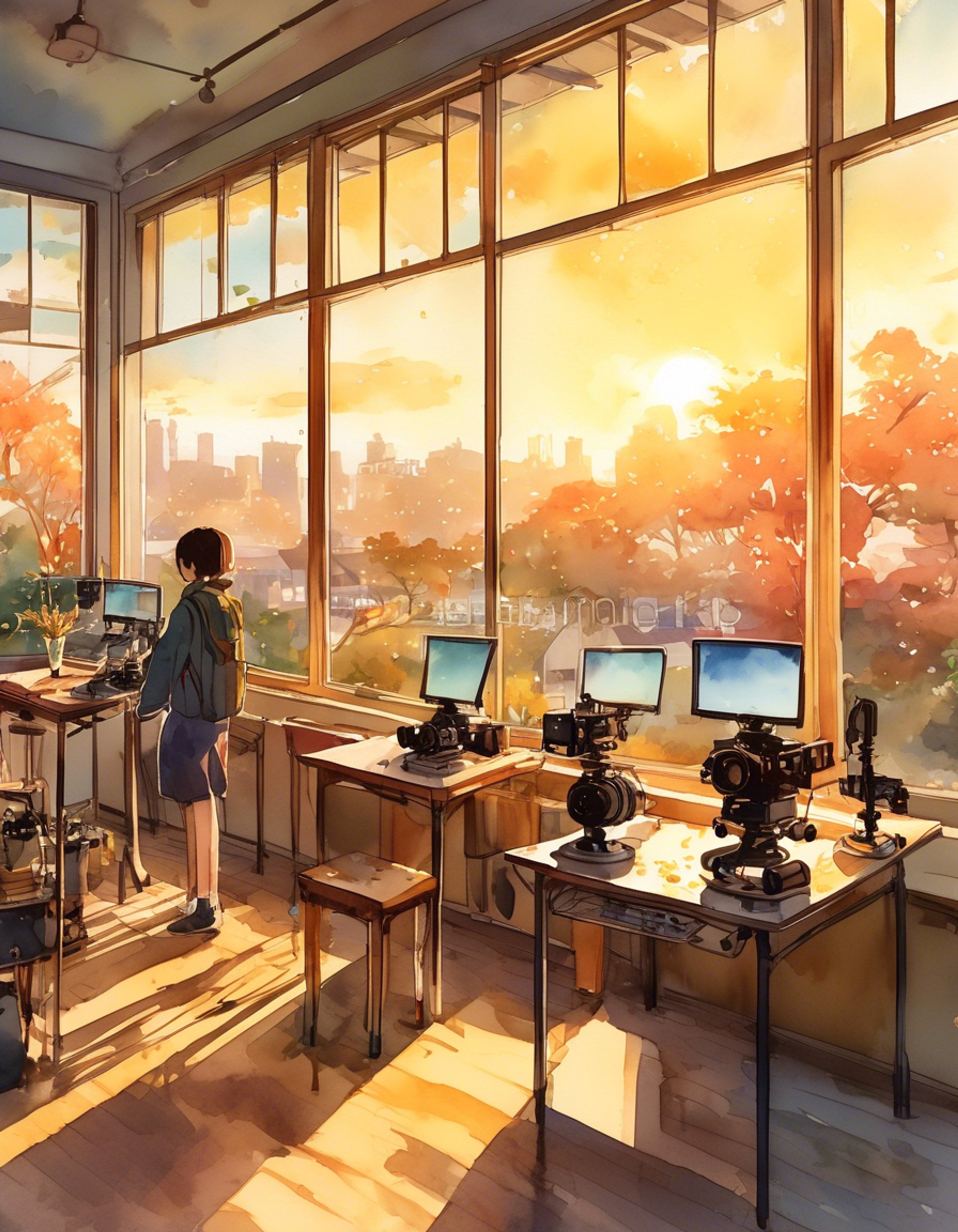 You join Beruma on an ambitious photography project exploring the hidden corners of Akademi High. Working together, you'll help capture the perfect shots while learning advanced camera techniques. The project requires stealth, patience and creative thinking to document the school's most compelling moments.