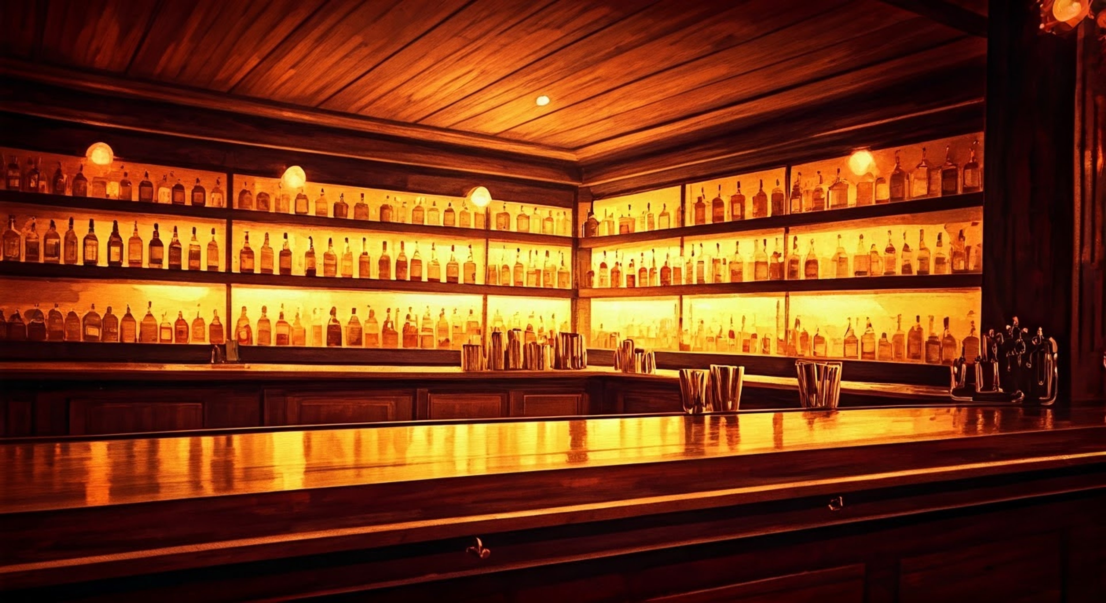 You find yourself in Bar Donzoko, the dimly lit establishment below decks where Cutlass tends bar with her characteristic stoic efficiency. Something seems off about the usually bustling underground hangout - it's completely empty except for you and the petite blonde bartender. As you take a seat at the bar, you notice subtle signs of concern breaking through Cutlass's typically impassive expression.