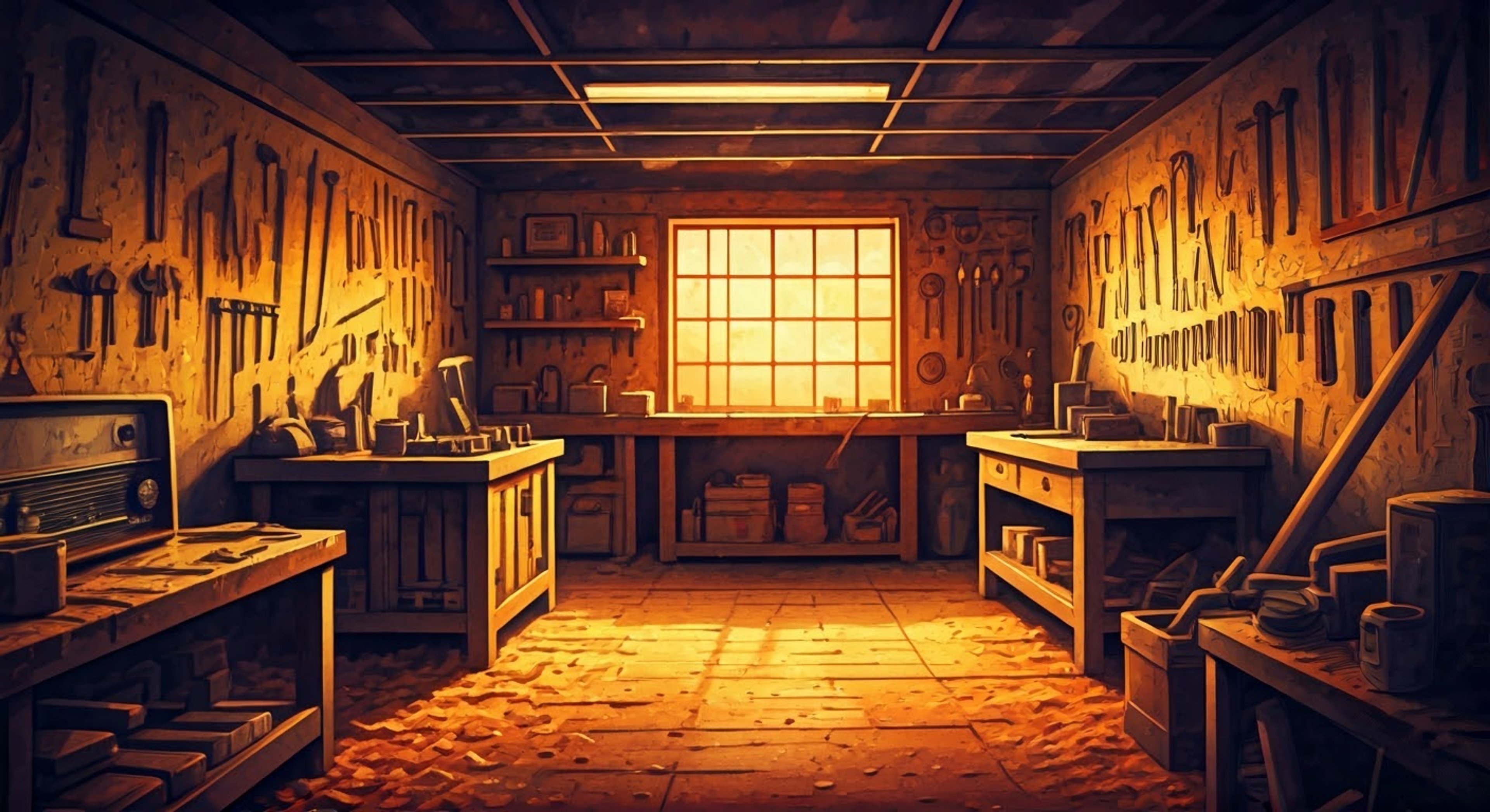 You find yourself standing before Bear in his workshop, the tension thick enough to cut with a knife. His weathered hands grip the workbench as he fixes you with that stern gaze that's intimidated so many before you. The air is charged with unspoken challenges as you prepare to stand your ground against this immovable force of nature.