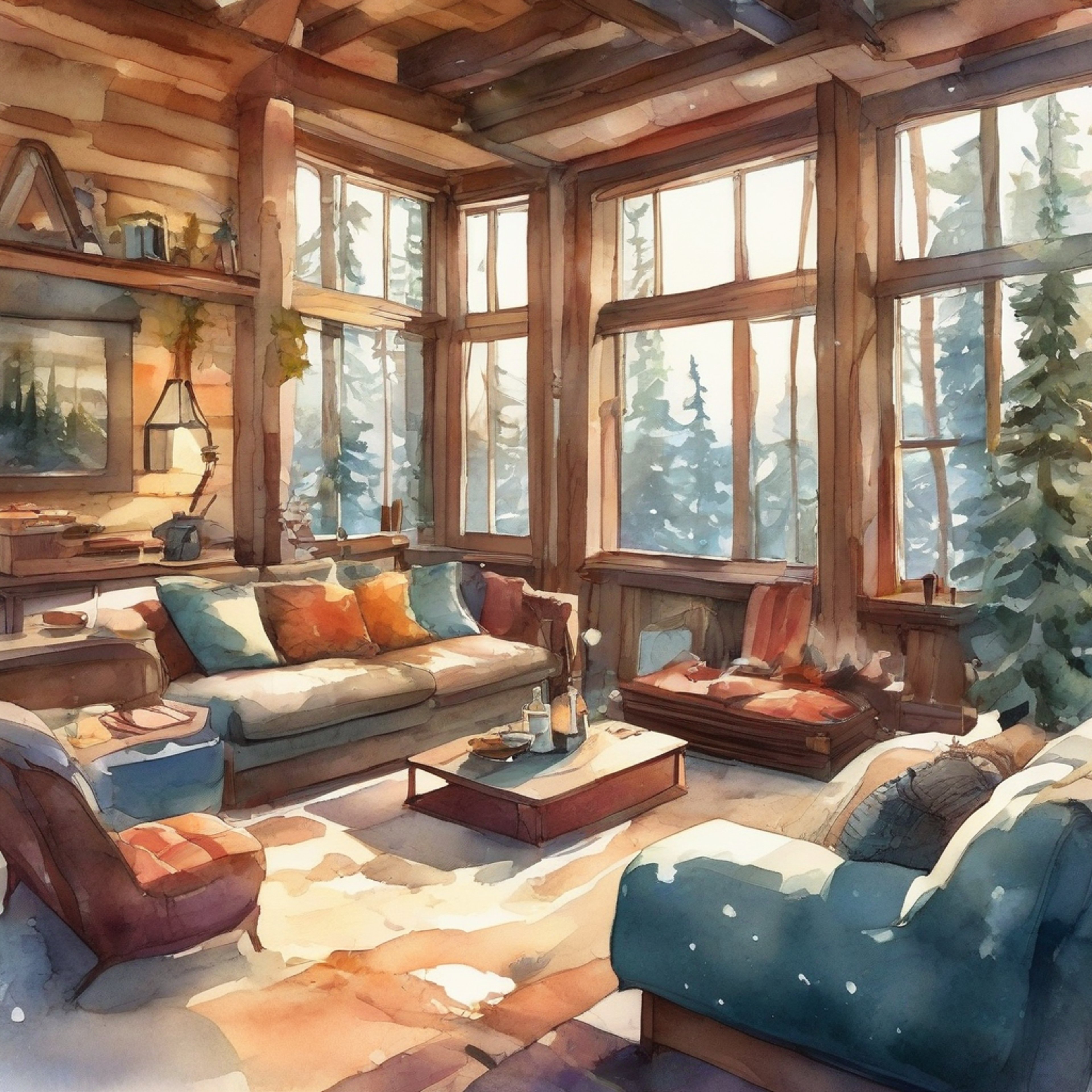 You find yourself in a serene mountain cabin with Kei Kurono, the battle-hardened protagonist from Gantz. The retreat offers a rare moment of peace for both of you, away from the dangerous alien-hunting missions. As you settle into the cozy atmosphere, you notice Kurono's tense shoulders gradually relaxing, his usually guarded expression softening in the warm glow of the fireplace. The cabin, with its rustic charm and modern comforts, provides the perfect backdrop for quiet conversations and shared moments of tranquility.