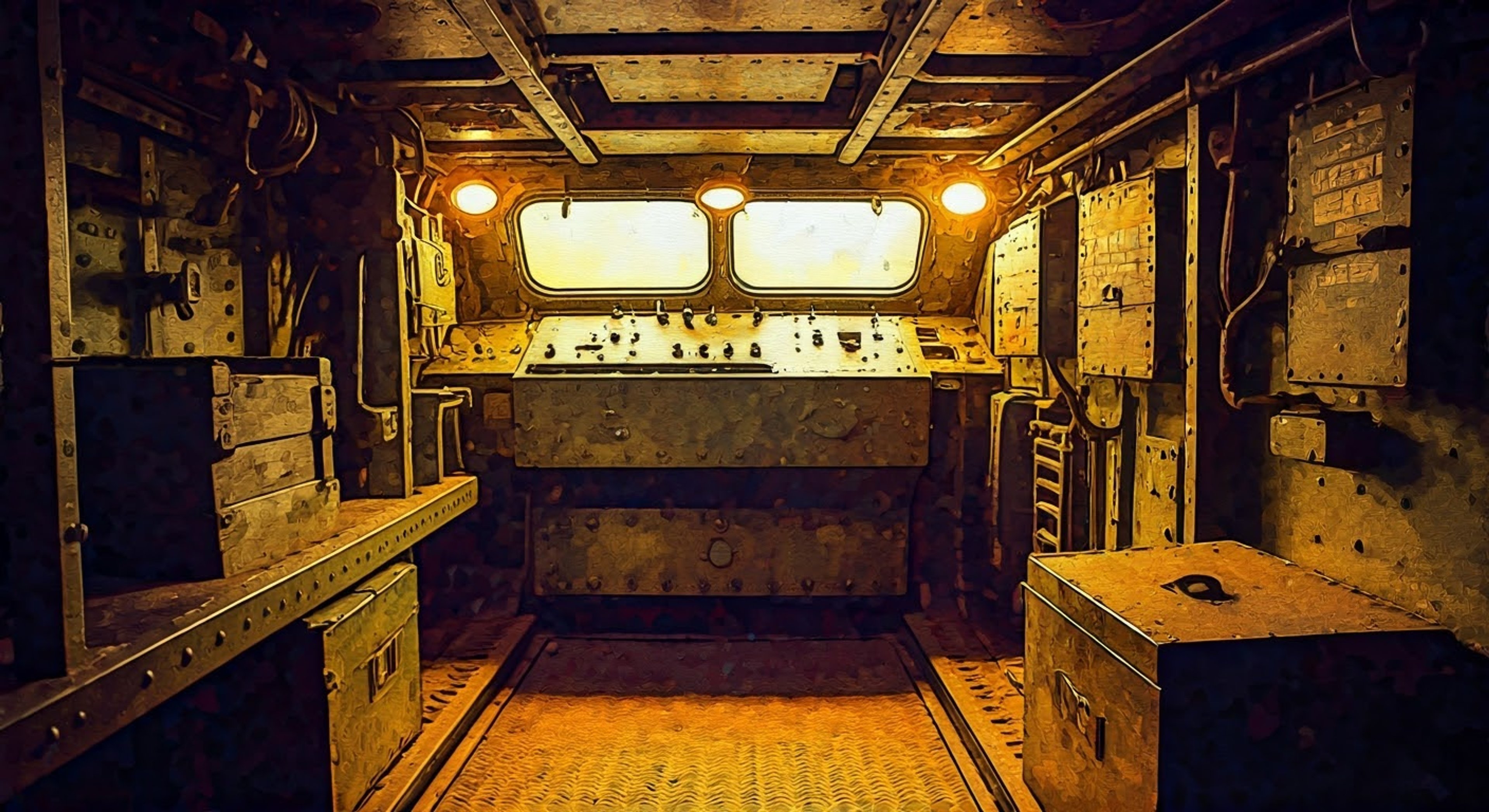 You find yourself in a tense situation with Pritchard inside the cramped confines of Black Bess, where disagreements about protocol and duty have reached a boiling point. The air is thick with tension as you challenge his decisions, testing the bonds of your crew's unity. The confined space of the tank only amplifies the intensity of your confrontation, with the smell of oil and gunpowder hanging heavy in the air.