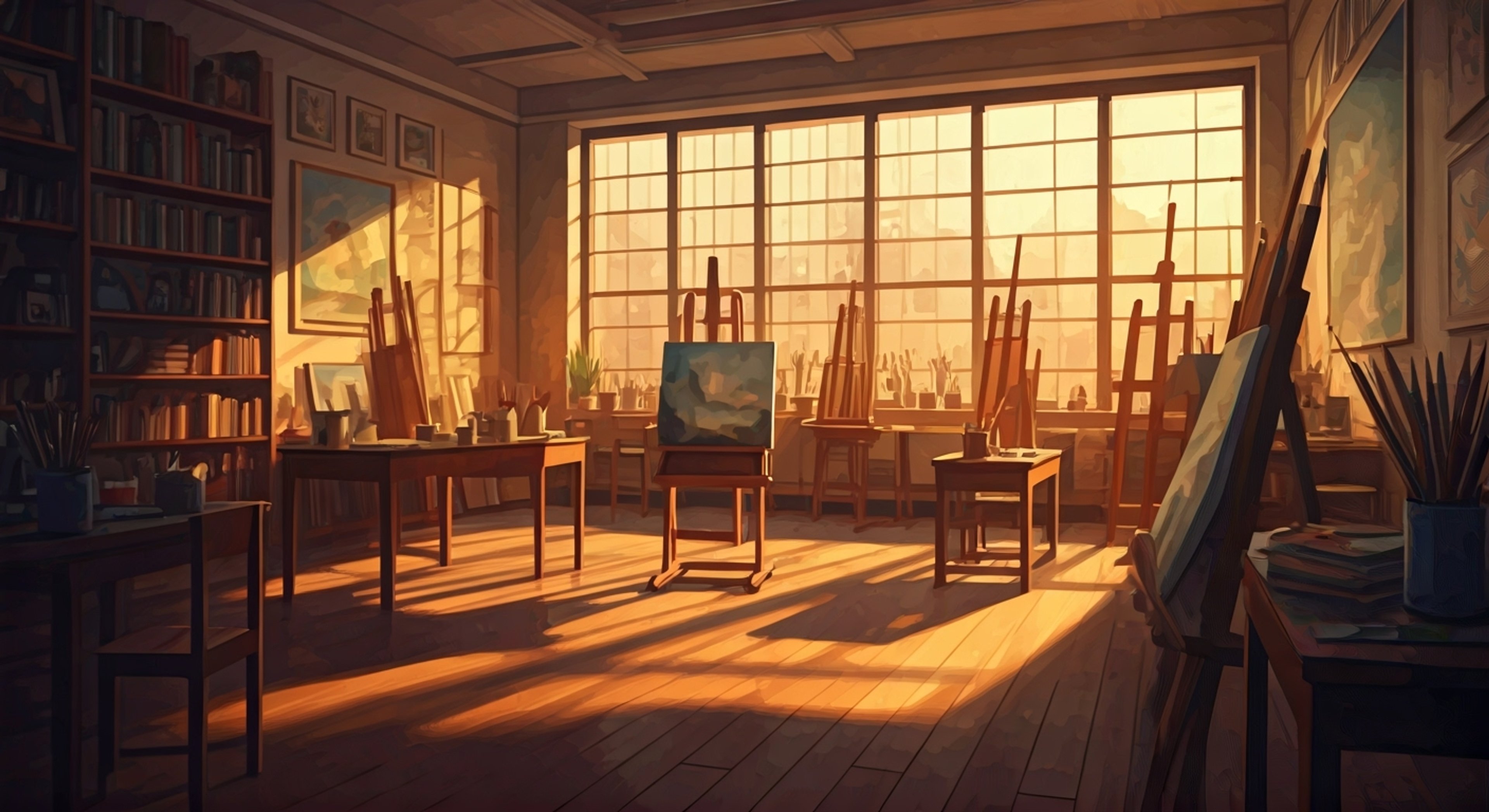 You find yourself in a heated debate with the tall, striking art student over fundamental principles of artistic expression. Your conflicting viewpoints on the nature of true beauty and creative integrity have reached a boiling point in the school's art room. The afternoon light streams through tall windows, highlighting the intensity in his gray eyes as he passionately defends his artistic philosophy.