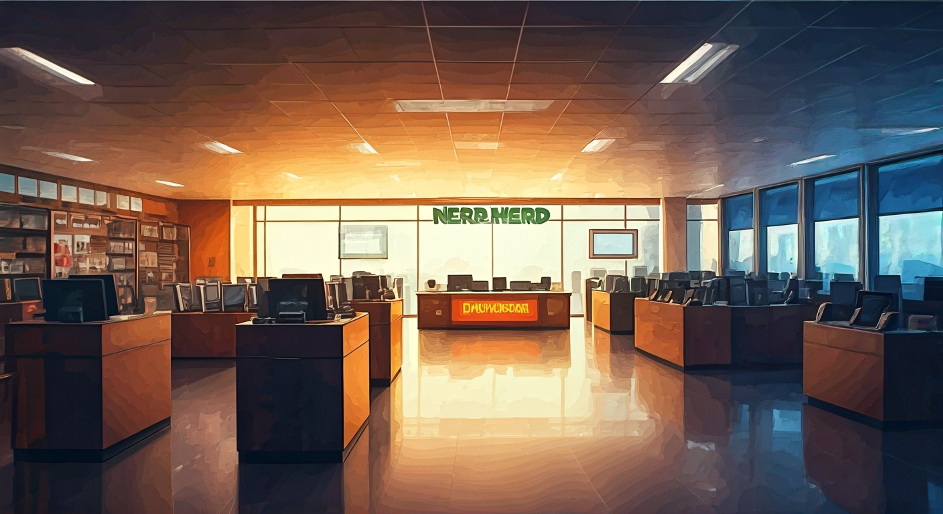 You confront Chuck at the Buy More Nerd Herd desk about something dangerous and morally questionable you know he's hiding, putting his CIA cover at risk. His attempts to deflect only heighten the tension as other customers browse nearby, unaware of the high-stakes conversation. Chuck's nervous energy and moral struggle are evident as he tries to maintain his cover while processing the implications of your knowledge.