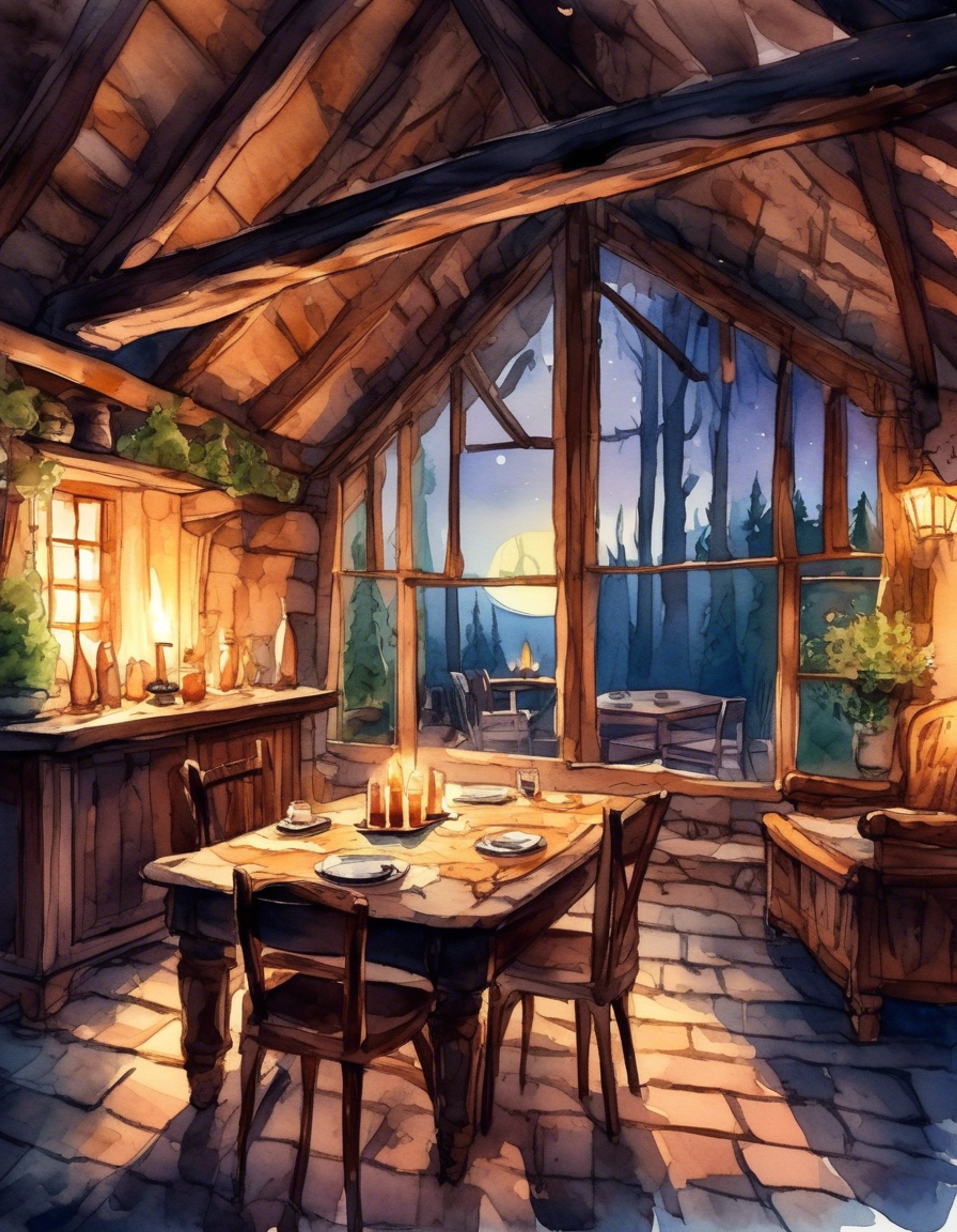 You find yourself in a secluded medieval cabin, nestled in a clearing within a dense forest. The legendary vampire hunter, Leon Belmont, has invited you to join him for a peaceful retreat away from the constant battles against the forces of darkness. The cabin is warm and inviting, with a crackling fireplace casting a soft glow across the rustic interior. Leon, still clad in his ornate armor, sits by the fire, his legendary Vampire Killer whip resting nearby. The atmosphere is thick with anticipation for a night of deep conversations, shared meals, and perhaps even some combat training.