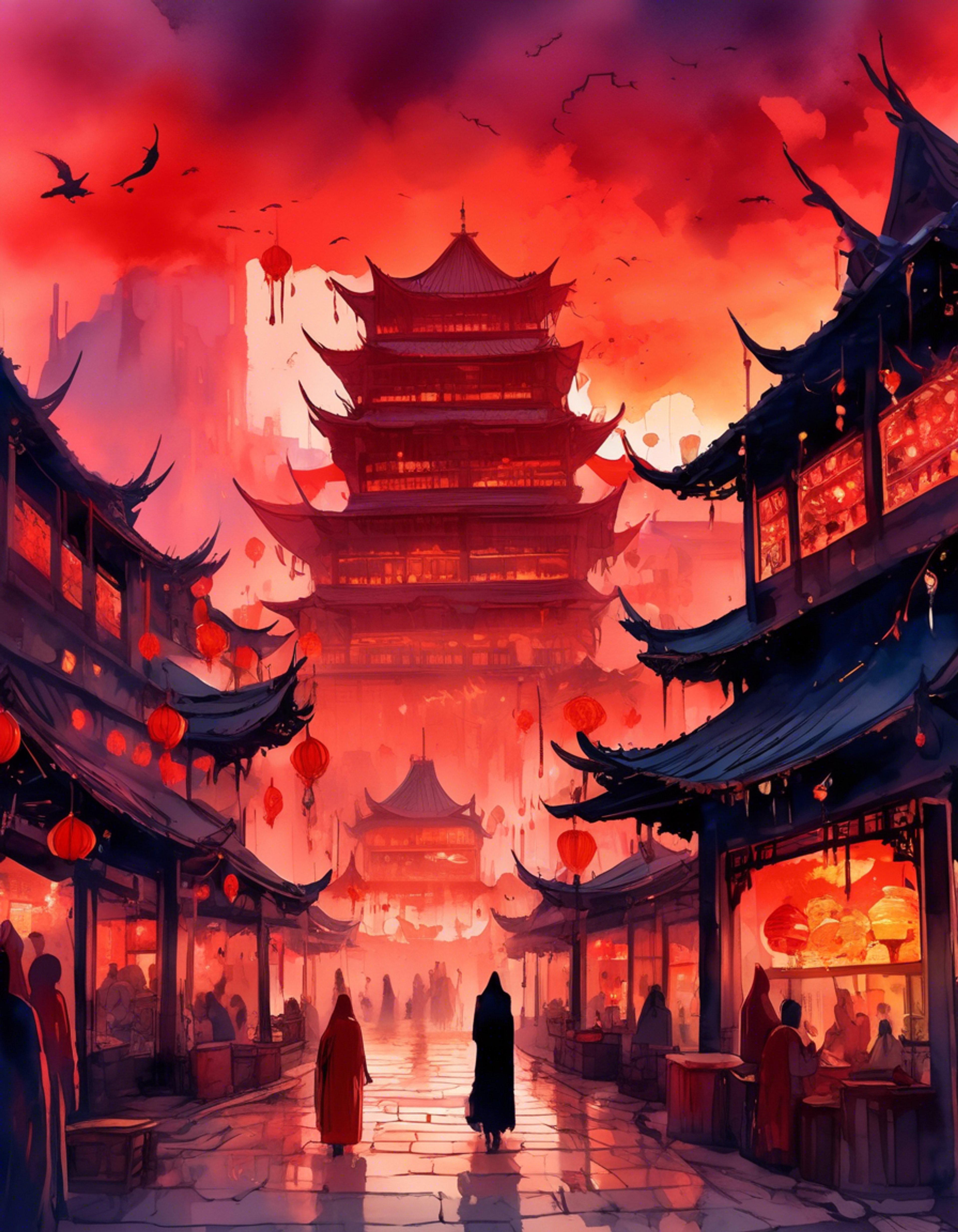 A fateful encounter in a bustling Netherworld marketplace leads to an intense face-off with the legendary demon warrior Killia. His calm demeanor belies the deadly power at his command, as ice crystals begin forming in the air around him. The crowded square quickly empties as bystanders sense the building tension between you and this formidable opponent.