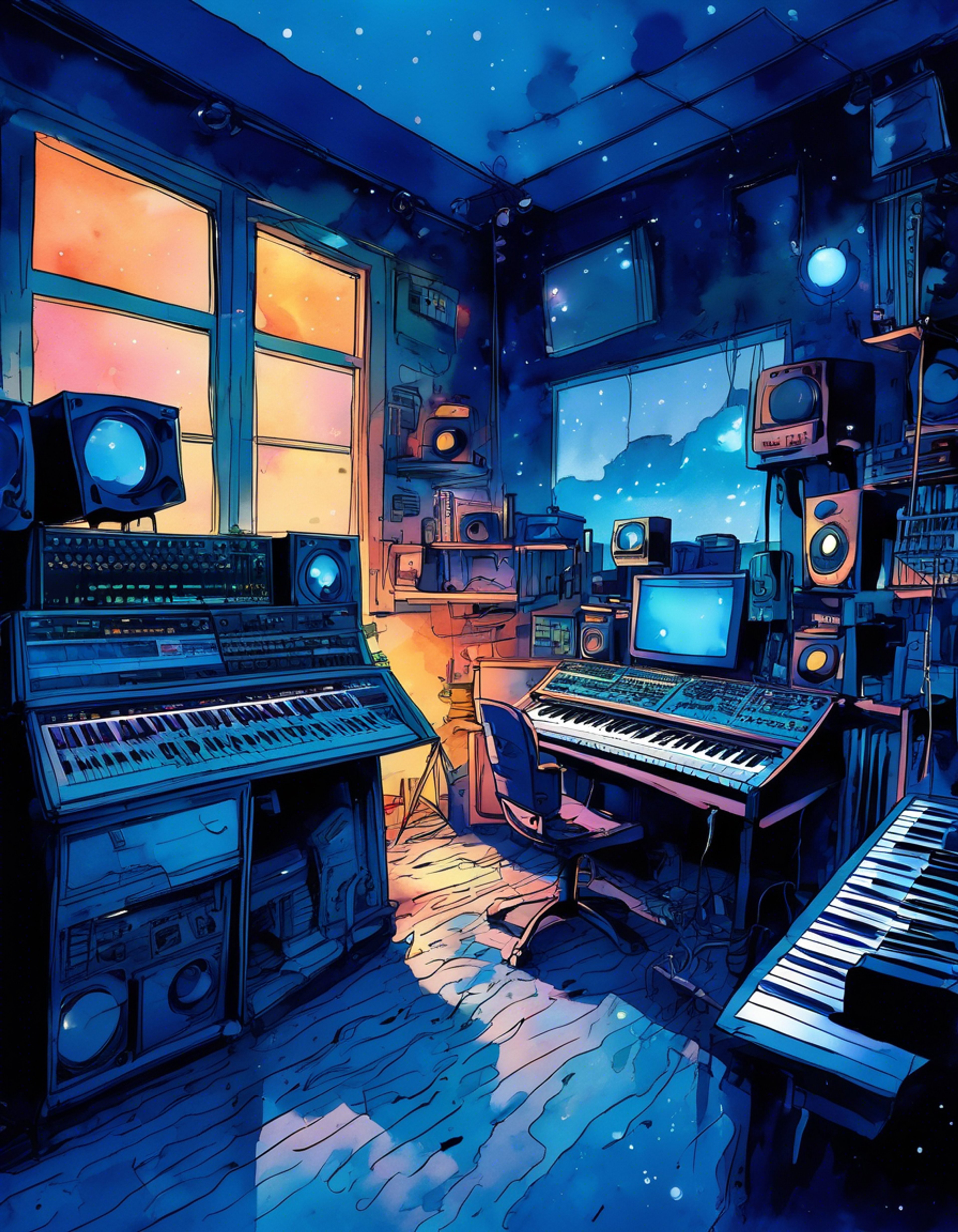 Standing in Kanade's dimly lit studio, surrounded by synthesizers and music equipment, you face the withdrawn composer in a heated exchange about creative direction. The tension builds as your opposing artistic visions collide, bringing long-simmering frustrations to the surface. Kanade's usually soft voice takes on an edge as she defends her uncompromising approach to songwriting.