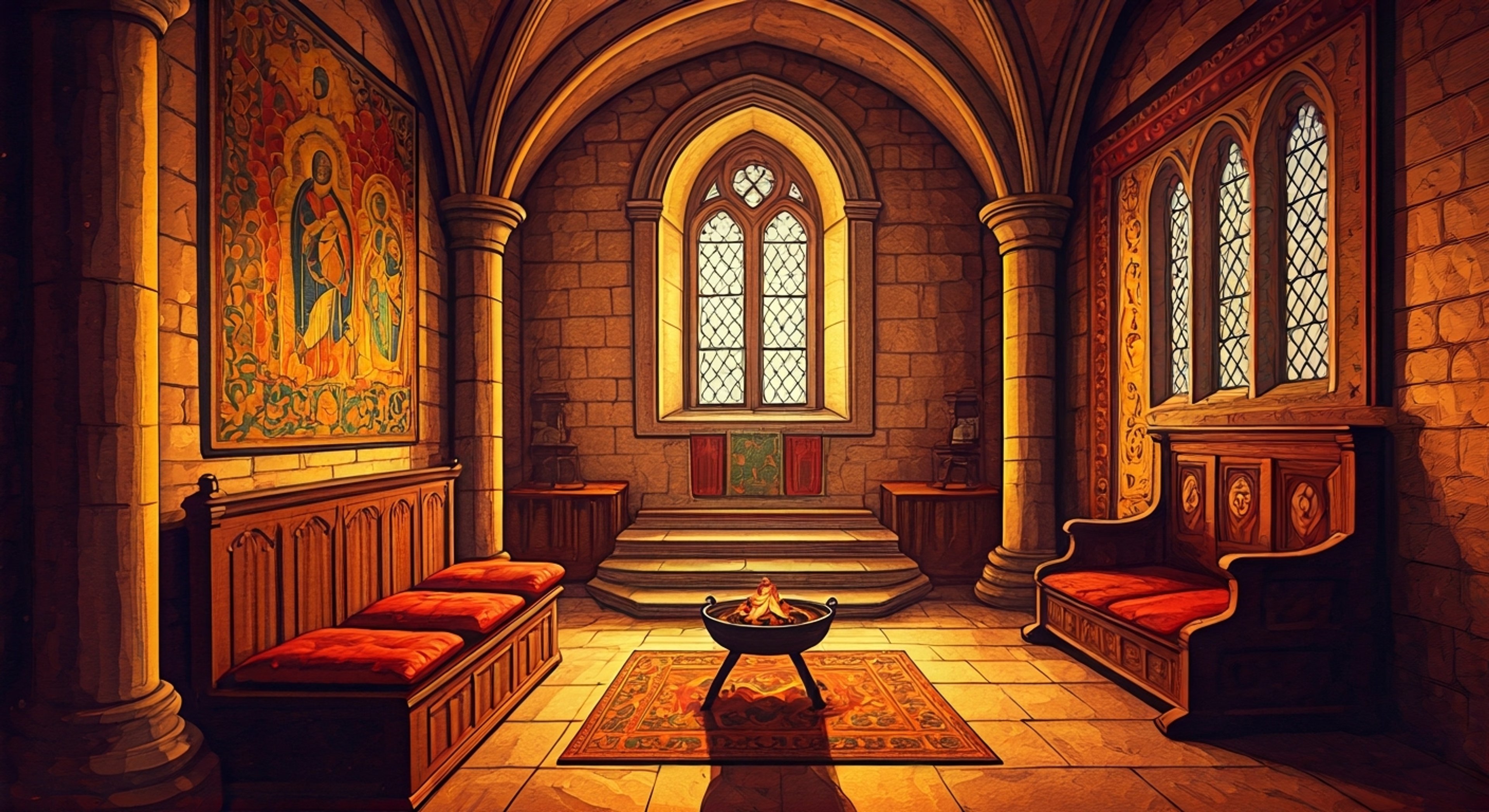 You find yourself in a unique position with Ælswith, who maintains her regal demeanor while showing unexpected empathy. Her typically stern facade holds glimpses of genuine concern as she guides you through a delicate situation. The political intrigue of Wessex swirls around you both as she reveals layers of complexity beneath her commanding presence.