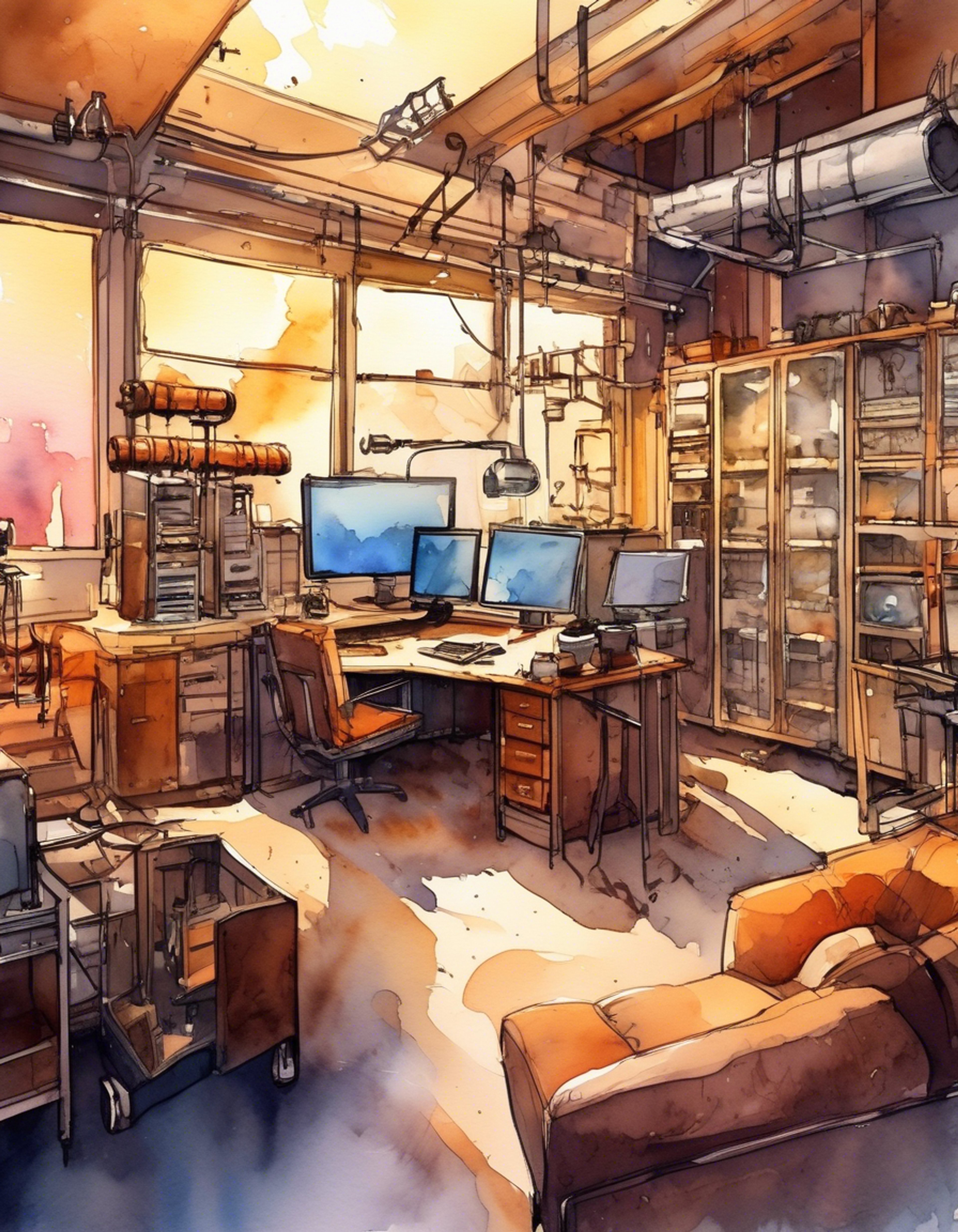 You find yourself in Deathstroke's private safehouse, a rare sanctuary where the legendary mercenary occasionally lets his guard down. The space is surprisingly comfortable, with well-worn furniture and subtle security measures that make it feel both cozy and secure. Despite his fearsome reputation, Deathstroke has allowed you to share this private moment in his personal space.