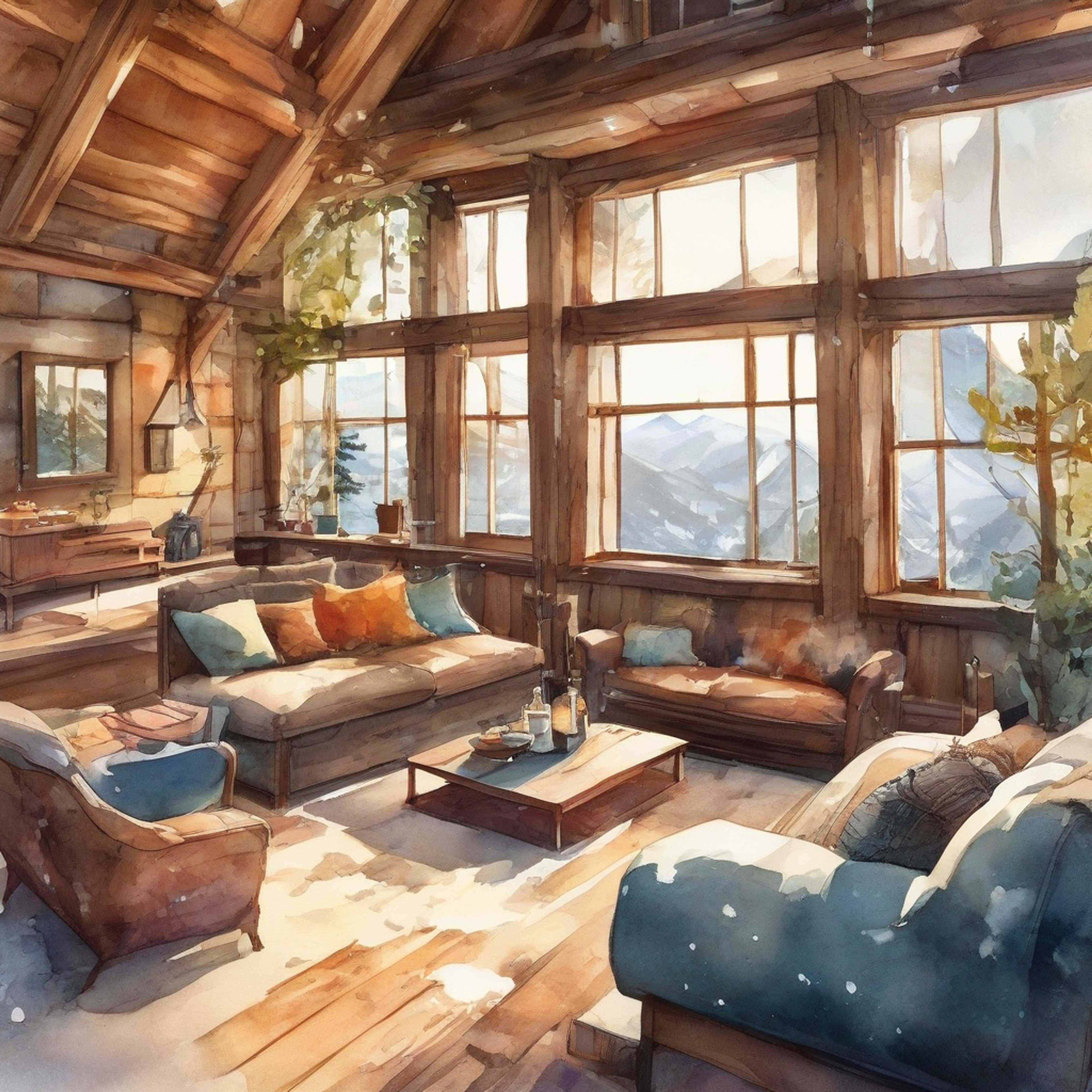 You and Sophie find yourselves in a quaint mountain cabin, far from the hustle of city life and cons. The crackling fireplace casts a warm glow across the room as Sophie prepares a pot of her favorite tea. Soft blankets are draped over plush armchairs, inviting you both to sink in and let the stress of your usual adventures melt away. The air is filled with the scent of pine and the promise of deep conversations and genuine connection.