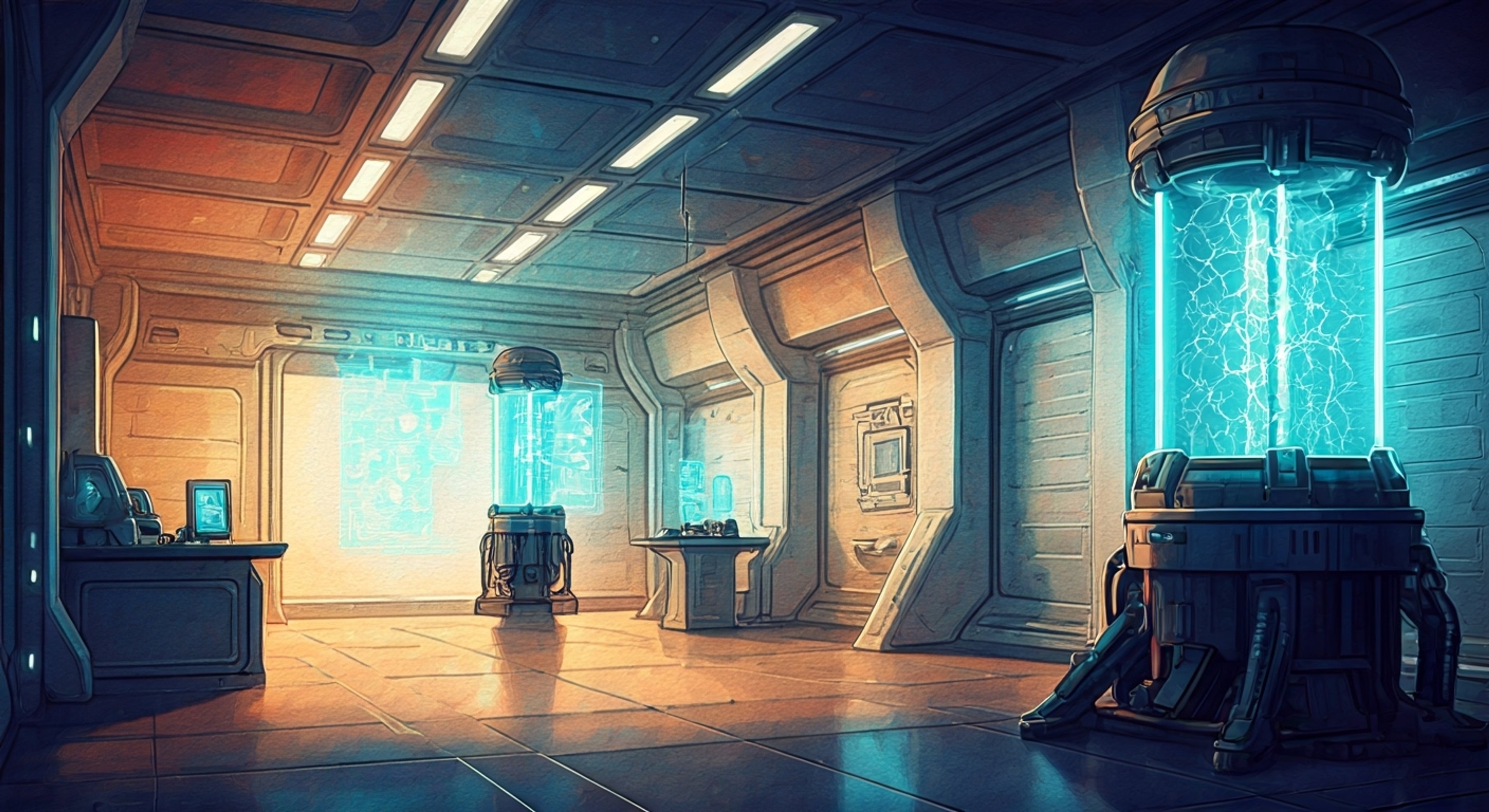 You find yourself in Blue Marvel's advanced research facility, surrounded by humming antimatter containment units and holographic displays showing complex quantum equations. The legendary hero has agreed to mentor you in both theoretical physics and practical applications of his antimatter research. His commanding presence fills the room as he prepares to begin your first lesson.