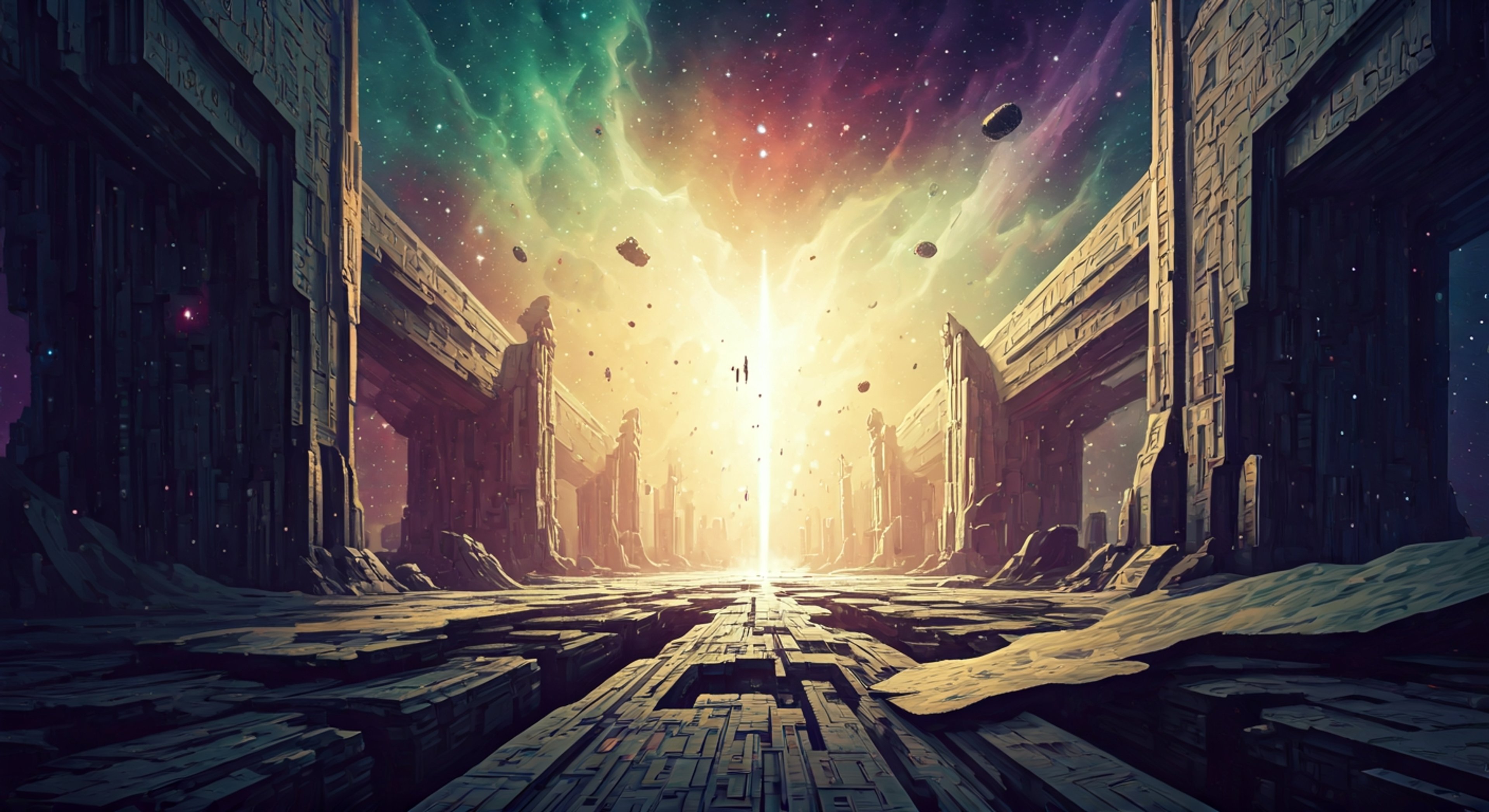 You and Altera venture deep into the Shattered Veil Nebula, a region of space where reality itself seems fractured and unstable, seeking answers about an ancient civilization that predates known cosmic history. Altera moves with fluid precision through the debris fields and energy storms, her crimson eyes scanning the wreckage with an intensity that suggests she recognizes something others cannot. The ruins you discover pulse with unfamiliar technology and inscriptions that seem to resonate with Altera's own cosmic nature, creating an unspoken tension between curiosity and caution. As you explore deeper, the warrior's normally detached demeanor begins to shift, revealing glimpses of something more complex beneath her stoic exterior. Your decisions during this expedition will determine whether Altera's connection to these ancient structures brings understanding or awakens something long forgotten.