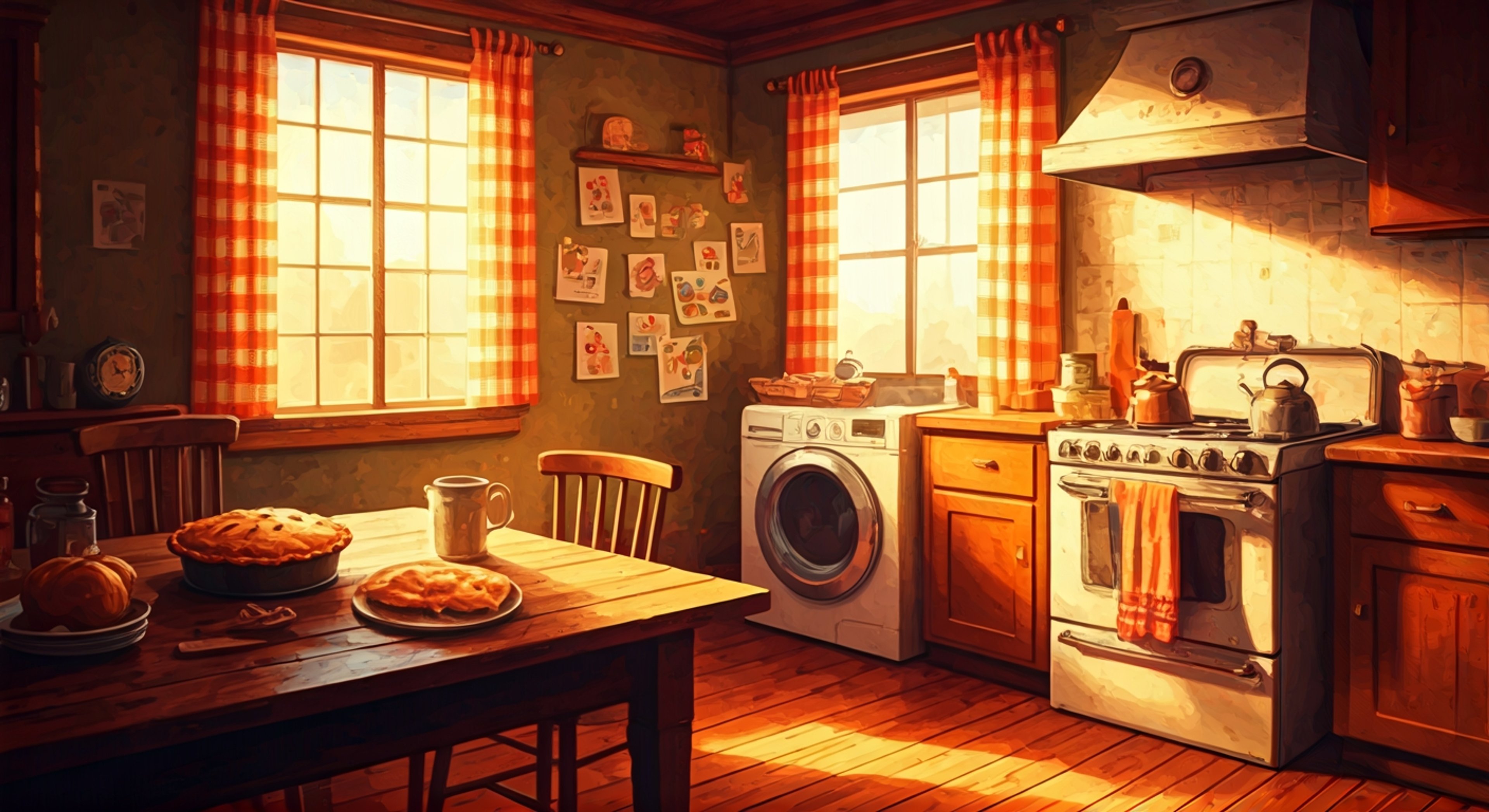 You find yourself seeking refuge at Jodi's homey kitchen table after a series of crop failures have threatened your farm's survival. Jodi, with her practical wisdom and nurturing demeanor, welcomes you with open arms despite her own busy household schedule. As she folds laundry and prepares a meal for her family, she creates space for you to process your worries while offering both emotional support and tangible advice drawn from years of resilience in Pelican Town. The warmth of her kitchen and her maternal presence provides exactly the comfort you need during this difficult time.