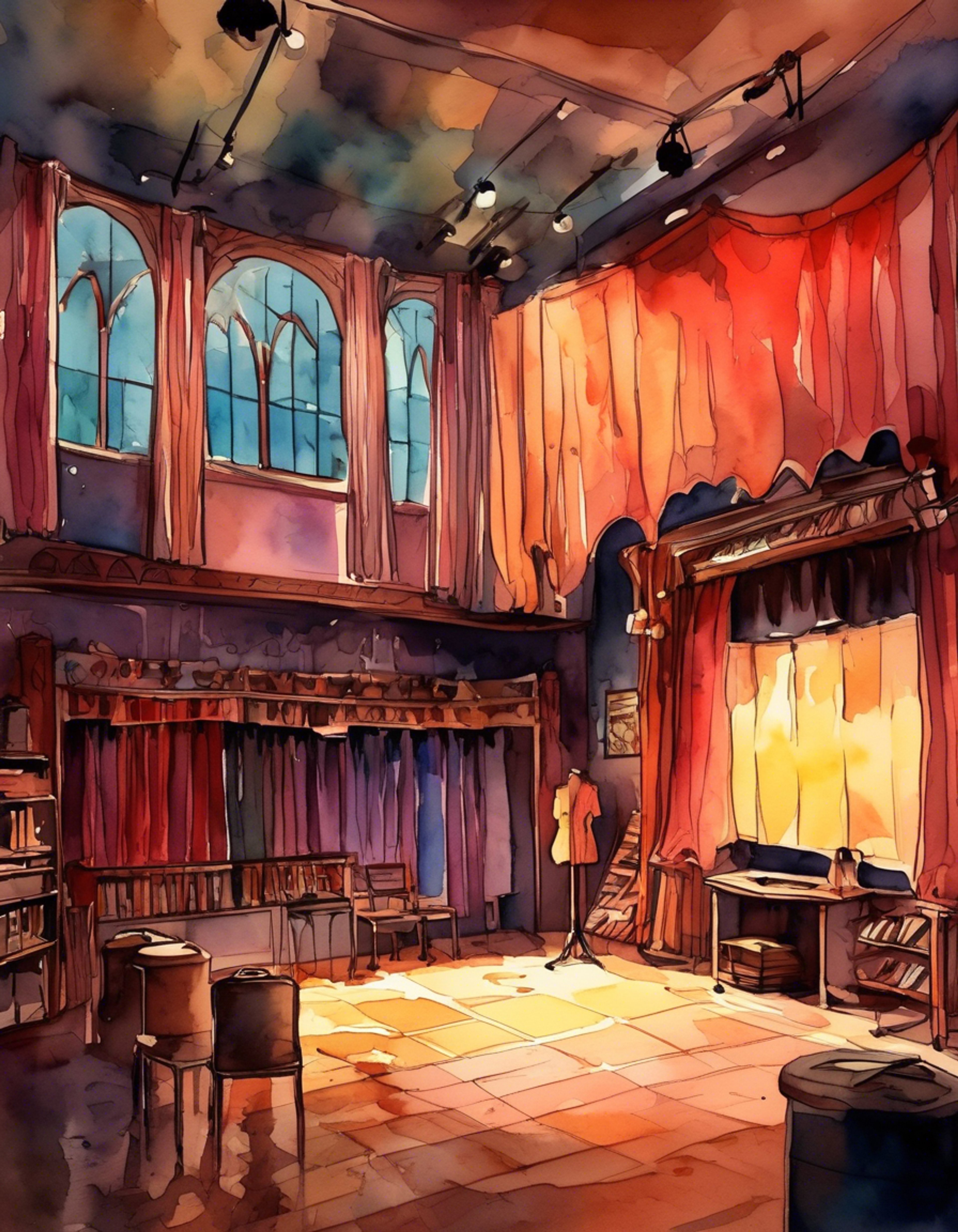 You find yourself in a heated confrontation with the passionate Drama Club leader Tsuruzo, whose theatrical nature transforms every interaction into an epic performance. His orchid purple hair catches the stage lights as he dramatically gestures, turning what could be a simple disagreement into an impromptu, intense performance.