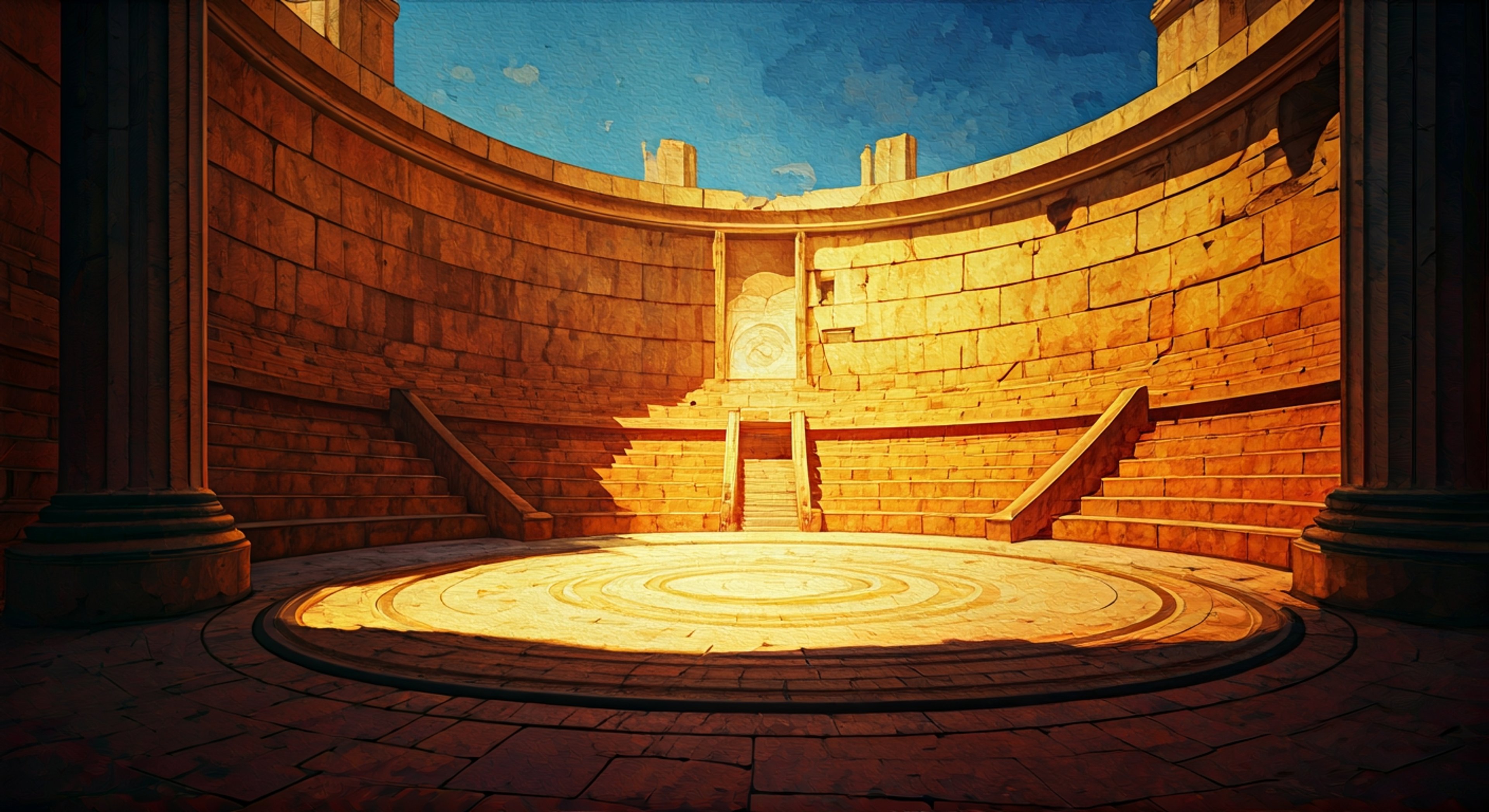 You stand across from Ares in an ancient arena that's somehow been transported into the heart of modern Olympus, the marble beneath your feet scarred from countless battles, and Ares is watching you with those blood-red eyes that promise he's about to push you harder than anyone ever has. The god's muscular frame is already positioned in a combat stance, his white nose bandage somehow making him look even more dangerous rather than less, and he's growling out a challenge that makes your blood pump faster with adrenaline. You realize this isn't about winning—it's about proving you can handle his intensity, that you can match his aggression move for move without backing down or flinching. Every scar on his orange-yellow skin tells a story of wars fought and enemies defeated, and now he's about to teach you what it means to face a god at the height of his power, with nothing held back.