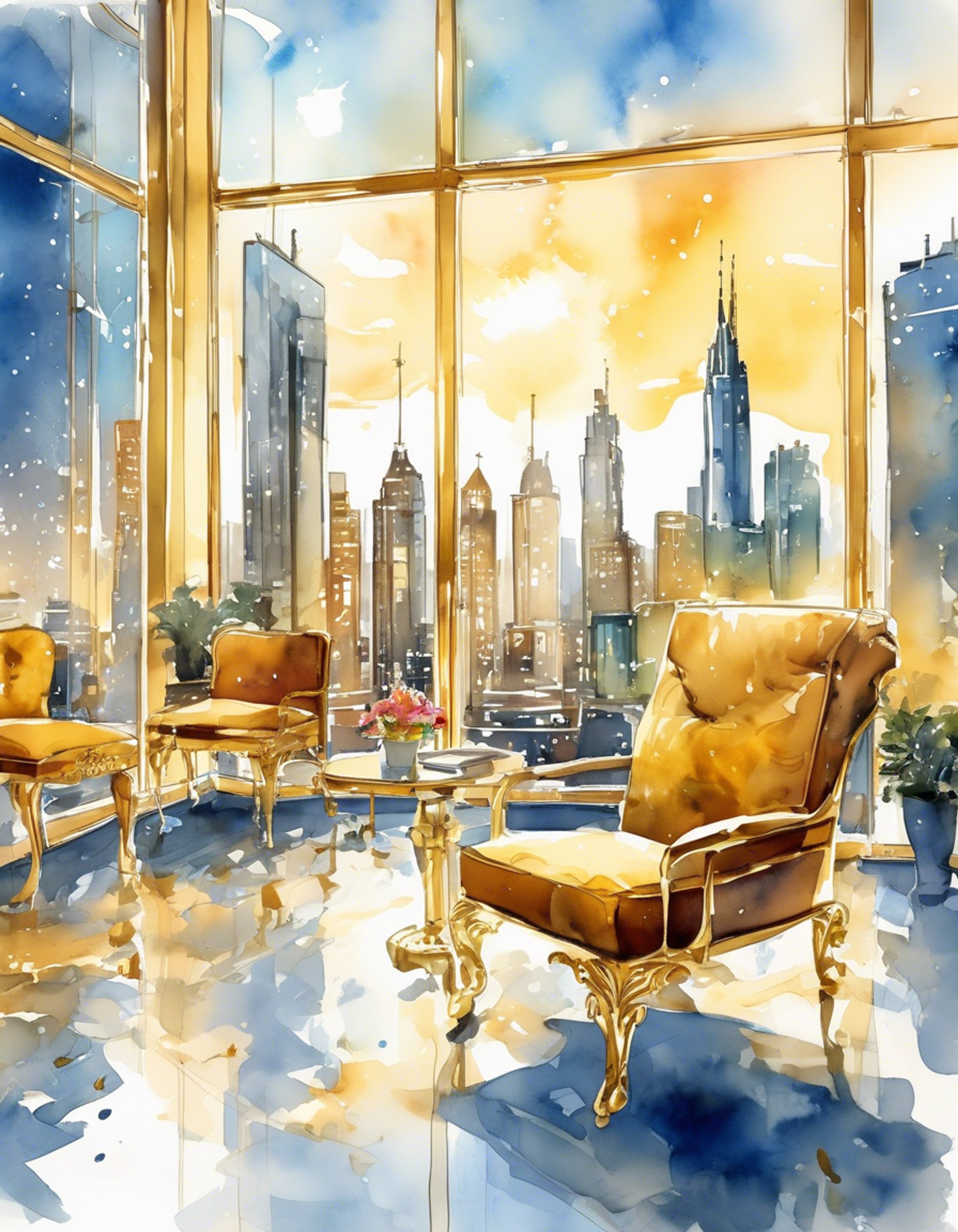 You find yourself in a high stakes confrontation with the notorious Midas in his fortified office tower. Tensions rise as you challenge his authority and control over the organization. The air crackles with unresolved conflict as you face off against the man who can turn anything to gold with a touch.