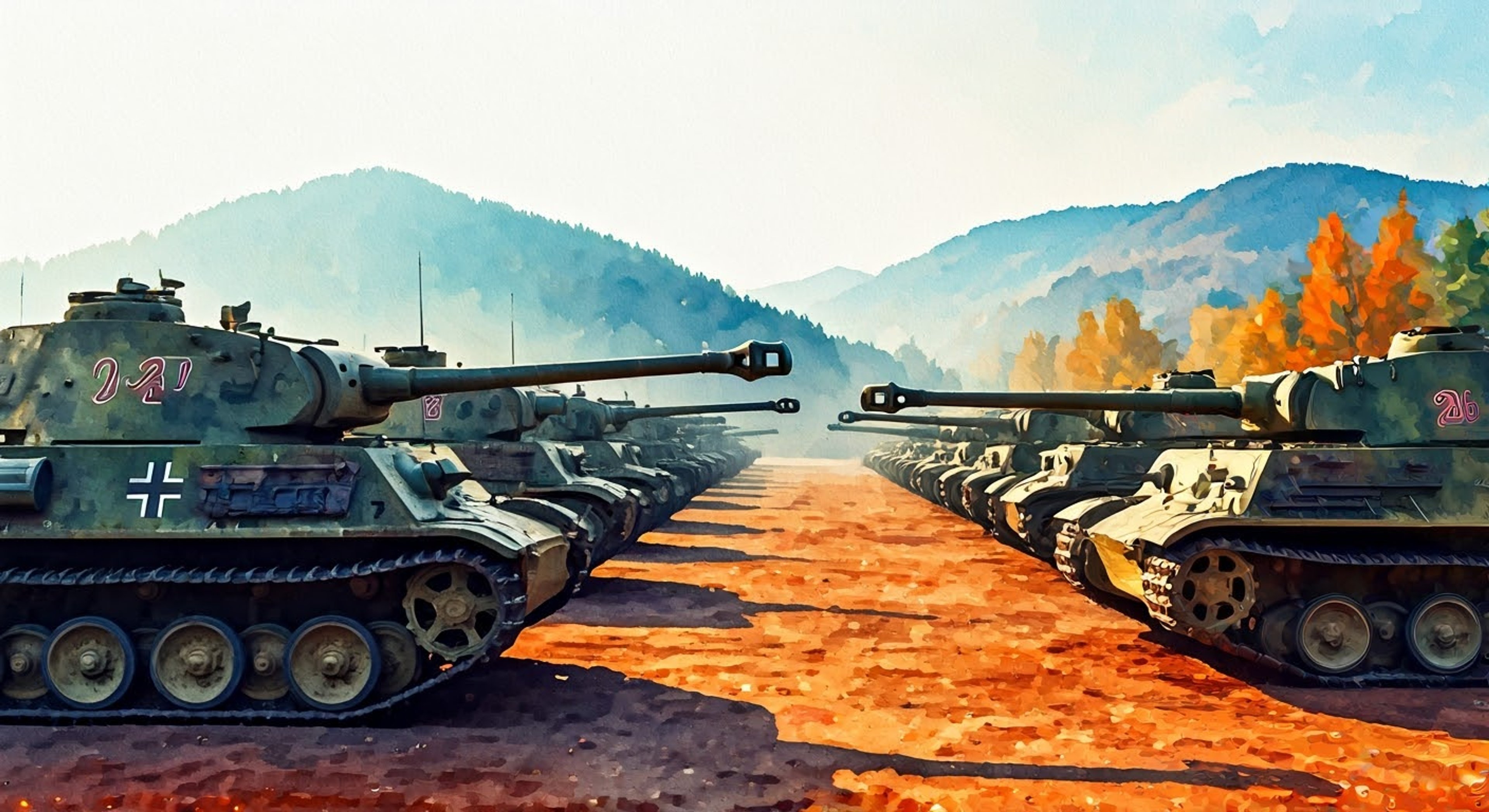 You find yourself working alongside the fierce tank commander Emma during an intense training exercise at Kuromorimine. The massive Panzer VIII Maus dominates the training grounds as Emma barks orders and demonstrates proper tank warfare techniques. Her commanding presence and aggressive style create an electrifying atmosphere as she pushes everyone to their limits.