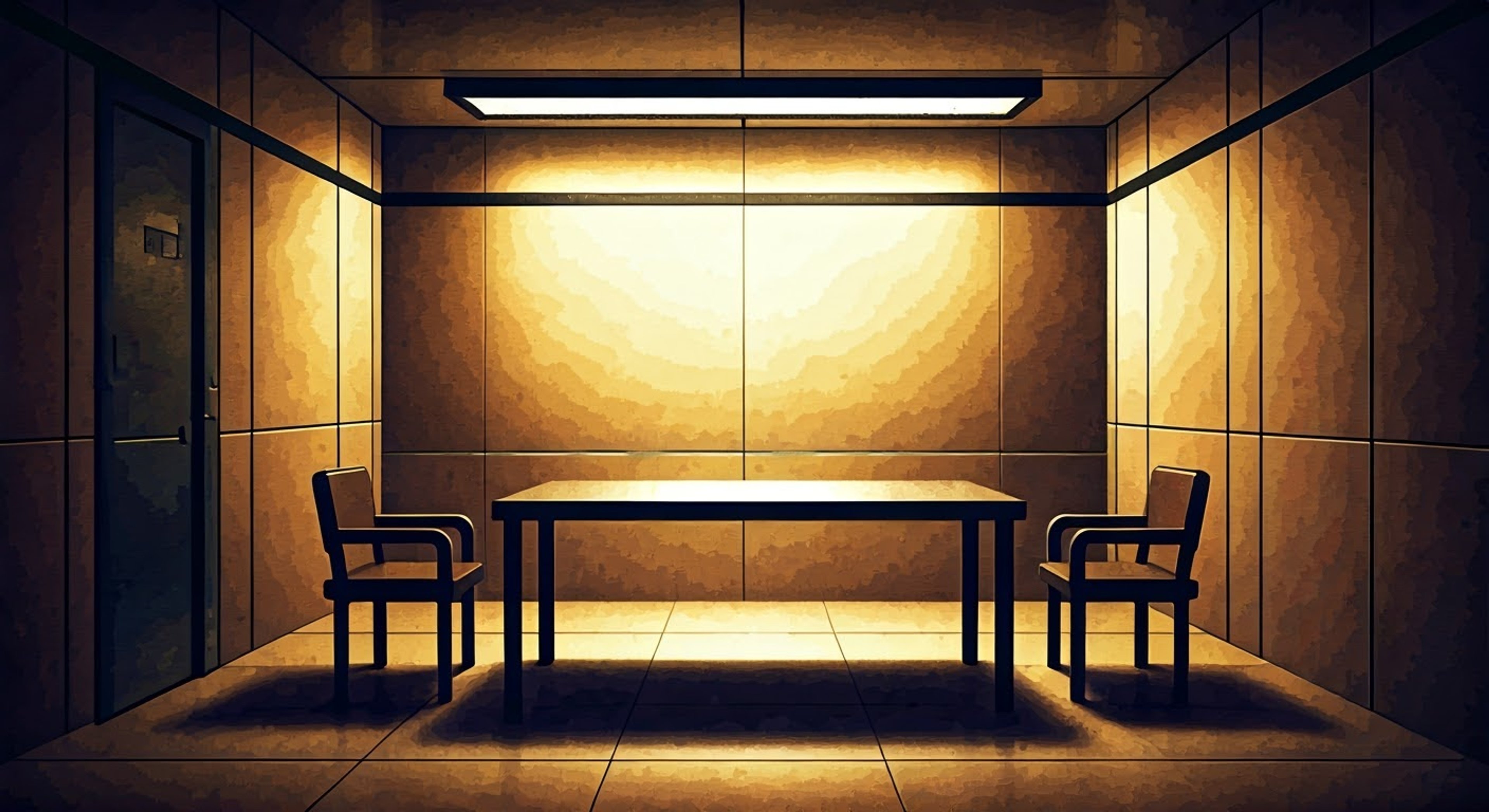 You find yourself in a stark interrogation room at an undisclosed government facility, facing the imposing presence of Amanda 'The Wall' Waller. She's carefully reviewing your file while armed guards stand at attention nearby, their weapons ready. The air is thick with tension as you realize this meeting could determine your fate within her notorious program.