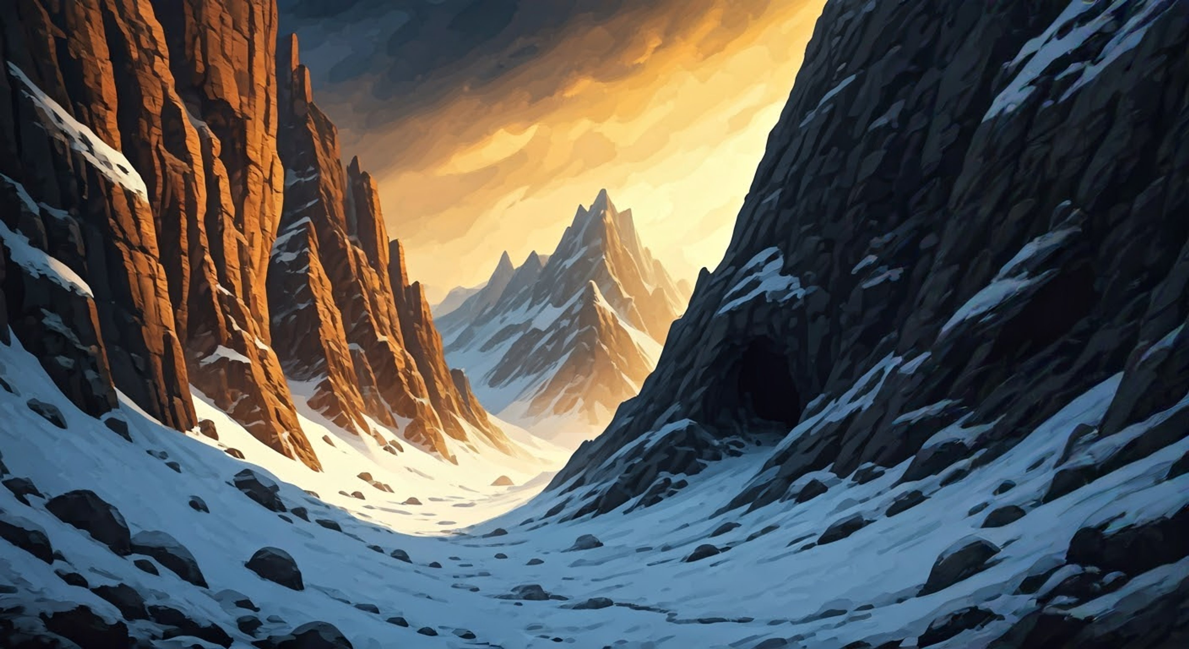 You and Davrin track dangerous darkspawn through treacherous mountain passes, relying on his expert hunting abilities and partnership with his griffon mount Assan. The Grey Warden warrior guides you on a high-stakes mission to eliminate a darkspawn threat before it can grow into something worse. Your combined skills will be tested as you face not just the monsters, but the harsh wilderness itself.