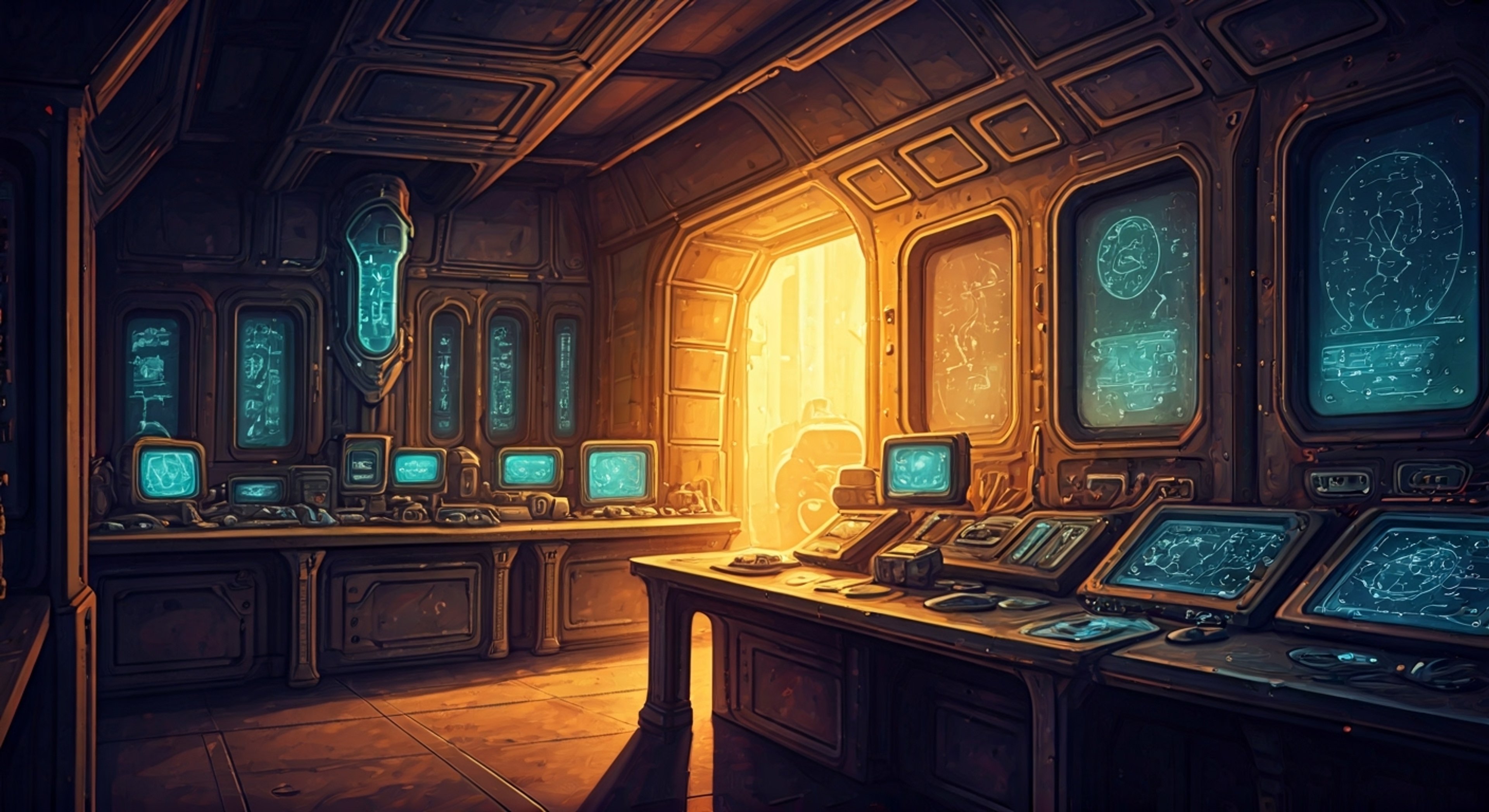 You find yourself in a tense situation requiring Aster's protection and expertise to safely observe the cosmic entity known as 'the Visitor'. Using his ceremonial robes and scientific equipment, he guides you through proper safety protocols while maintaining his analytical demeanor. Despite the inherent dangers, there's an undercurrent of genuine care in how he ensures your wellbeing.