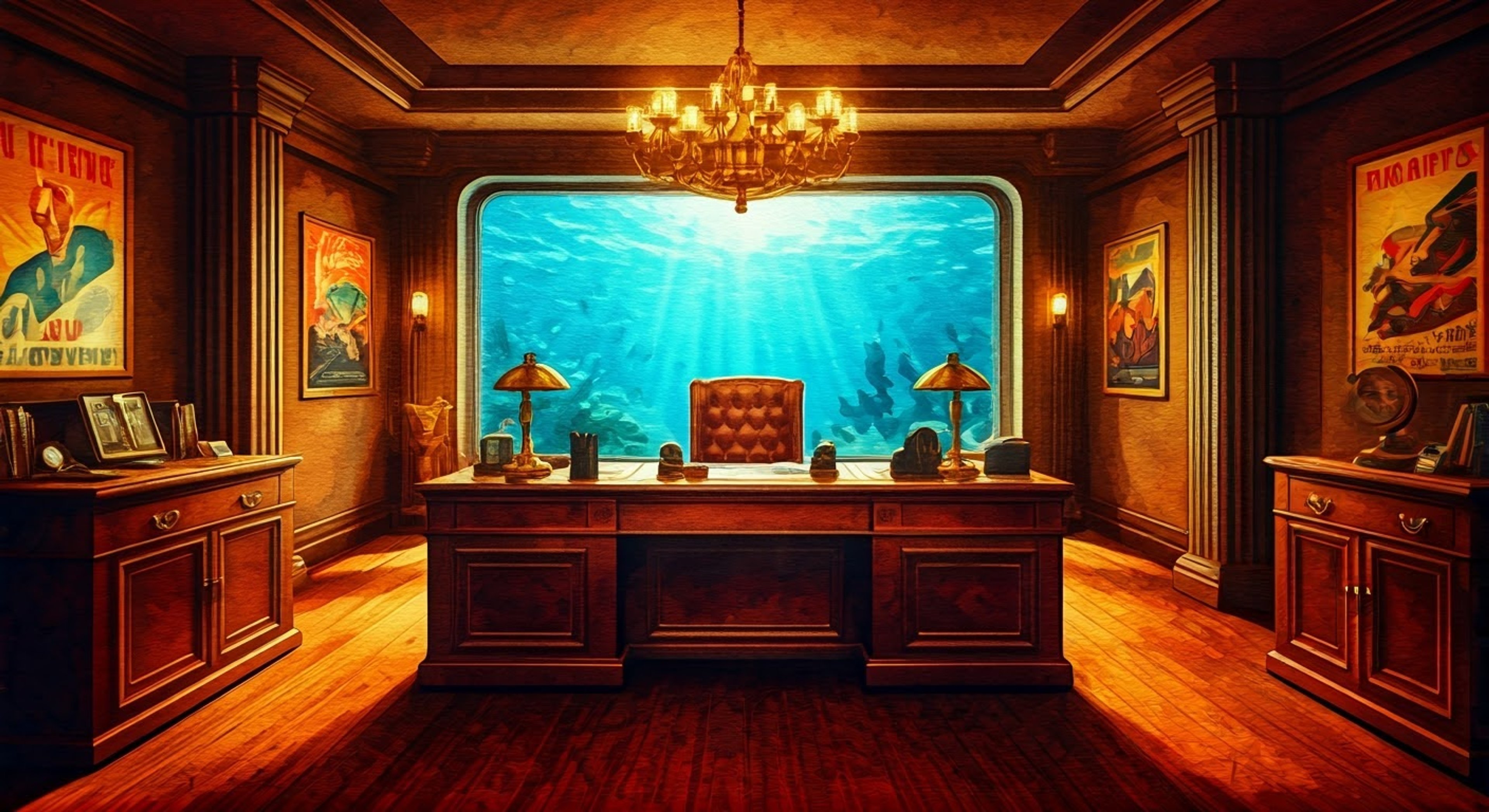 You find yourself in Augustus Sinclair's private office in Rapture, surrounded by Art Deco luxury that barely masks the decay seeping in at the edges. The businessman's usually charming demeanor has hardened into something more dangerous as he confronts you about recent actions that threaten his interests. Tension crackles in the air like ADAM electricity as two strong wills clash over power, profit, and survival in the underwater city.