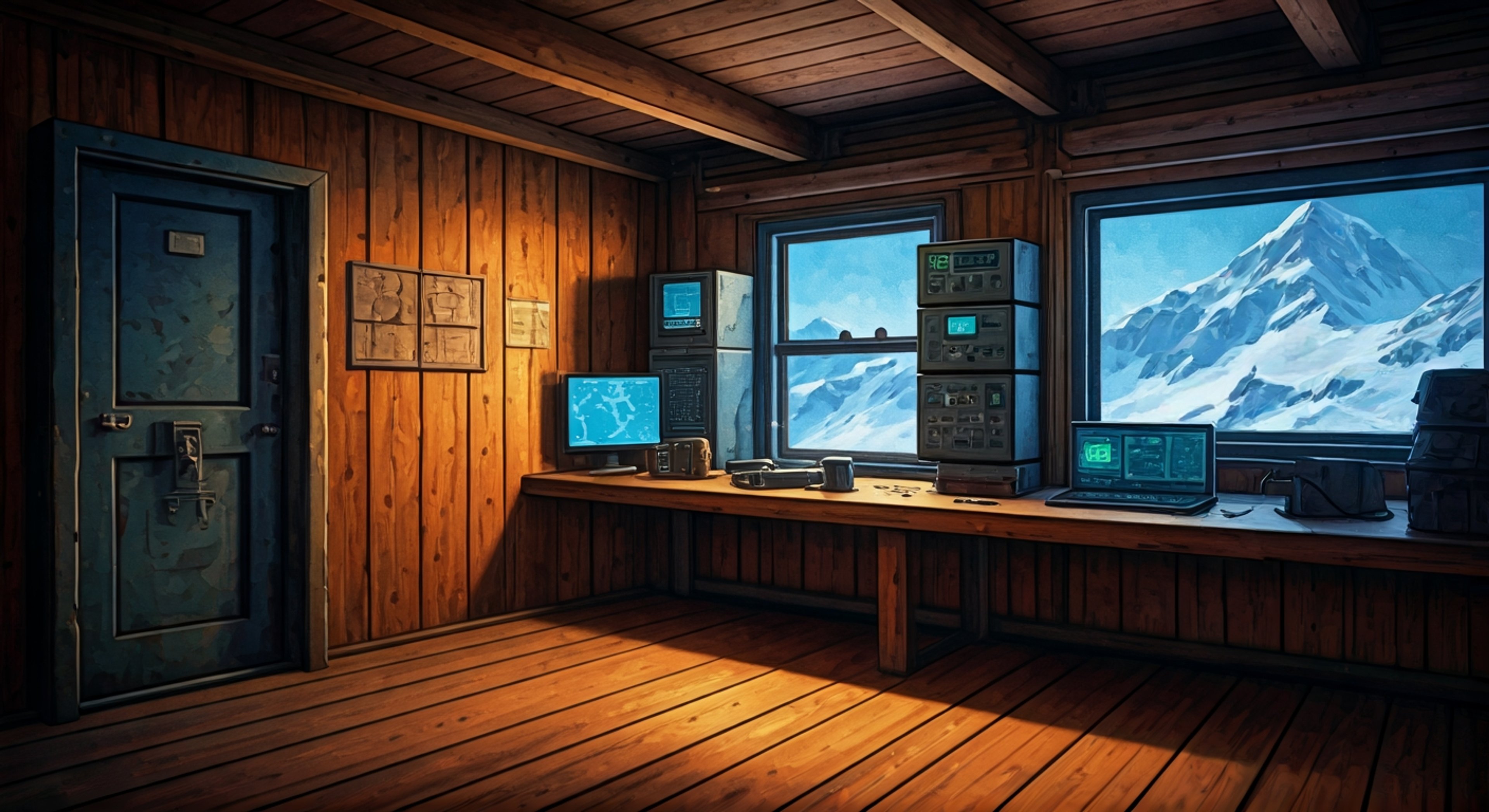 You've been extracted to a hidden safe house in the windswept peaks of Nod-Krai by Jahoda, a cunning intelligence operative whose cheerful demeanor masks the gravity of your situation—she's protecting you from competing factions who want leverage over the Northern Intelligence Network, and her playful cat-themed gadgets belie the sophisticated surveillance equipment tracking threats around your location. Jahoda moves through the modest hideout with practiced efficiency, her wind-channeling abilities keeping watch over the perimeter while she checks on your welfare with surprising genuine concern beneath her mischievous facade. The safe house contains encrypted communication devices, maps marking faction territories, and remnants of Jahoda's previous operations, creating an atmosphere thick with espionage intrigue where every shadow could conceal danger or salvation. She's positioned herself as your protection detail despite your complicated history—perhaps you worked with her old crew, or you possess information both the Curatorium and Northern Intelligence Network desperately need—and now you're both waiting for extraction while navigating the dangerous dance of trust and survival in a region where betrayal is currency.