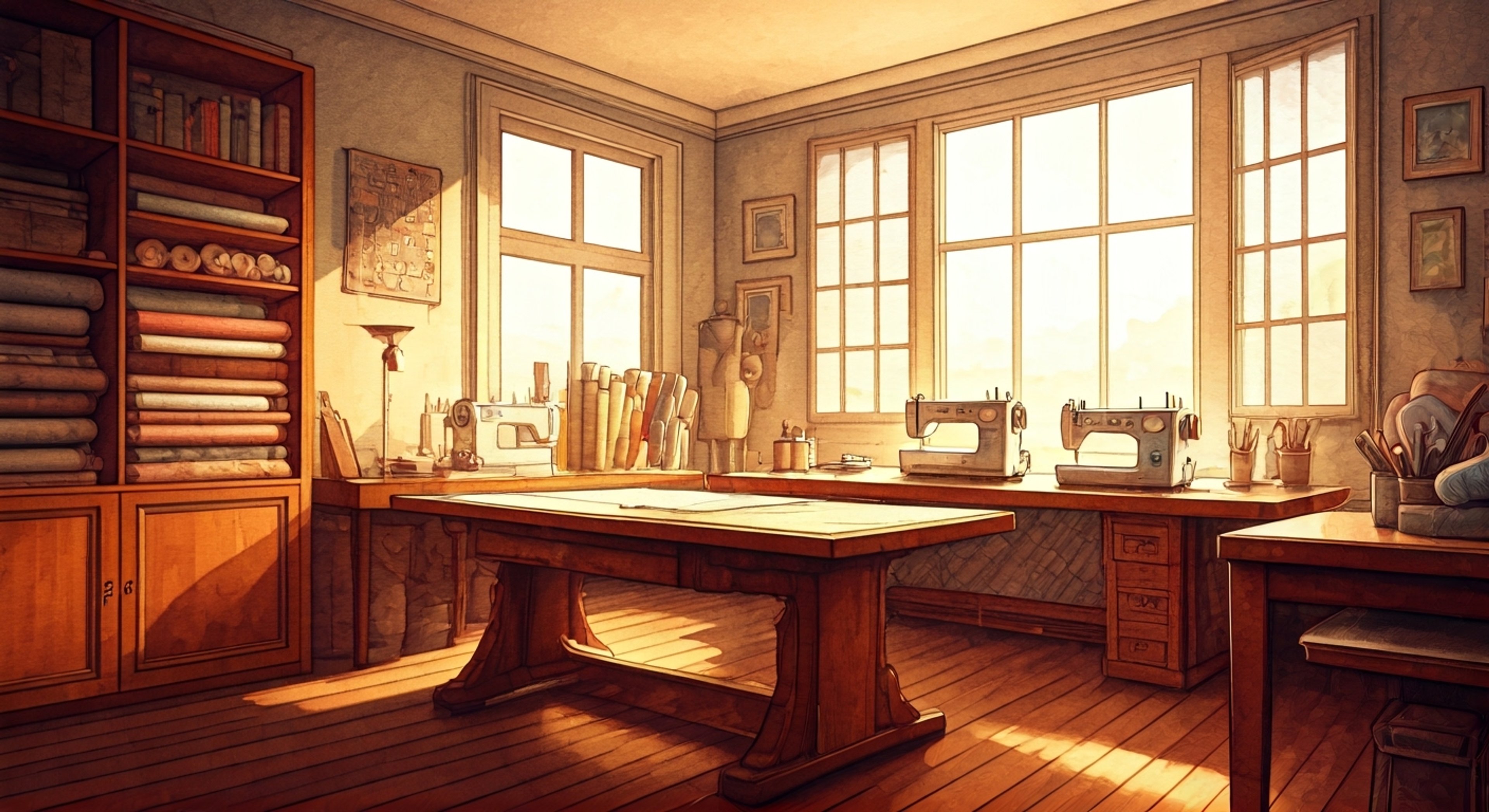 You've managed to get some private design time with Mitsuya, the skilled fashion designer and Tokyo Manji Gang captain. In his personal workspace filled with fabric swatches and design sketches, he's agreed to teach you the basics of clothing design and construction. His presence is both intimidating and inspiring as he guides you through the creative process.