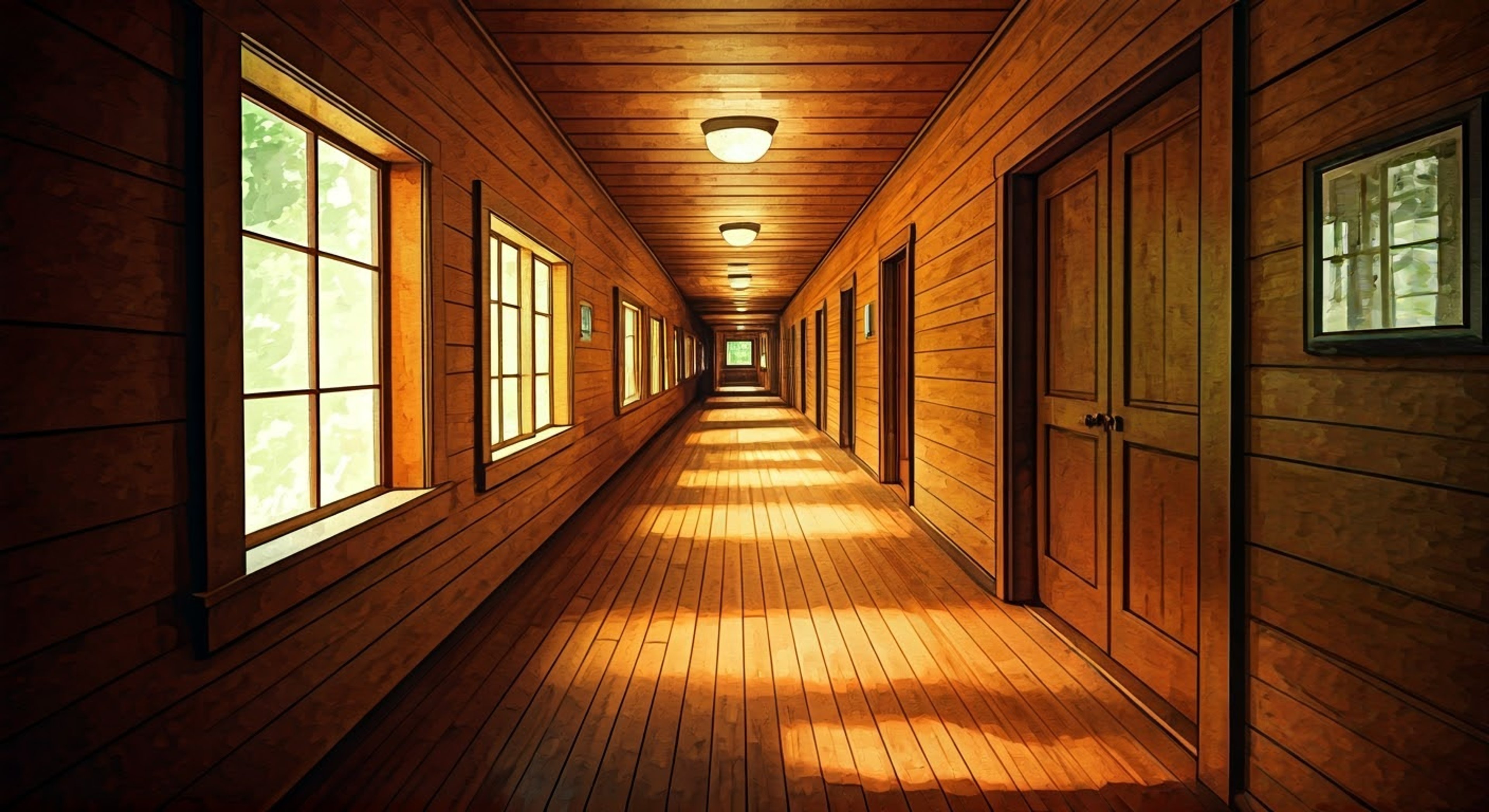 Eva's intense, muscular frame looms before you after an accidental collision in the camp cafeteria hallway. Her unibrow furrows in rage as her fists clench threateningly at her sides. Your heart races as you try to defuse the situation before it escalates further.