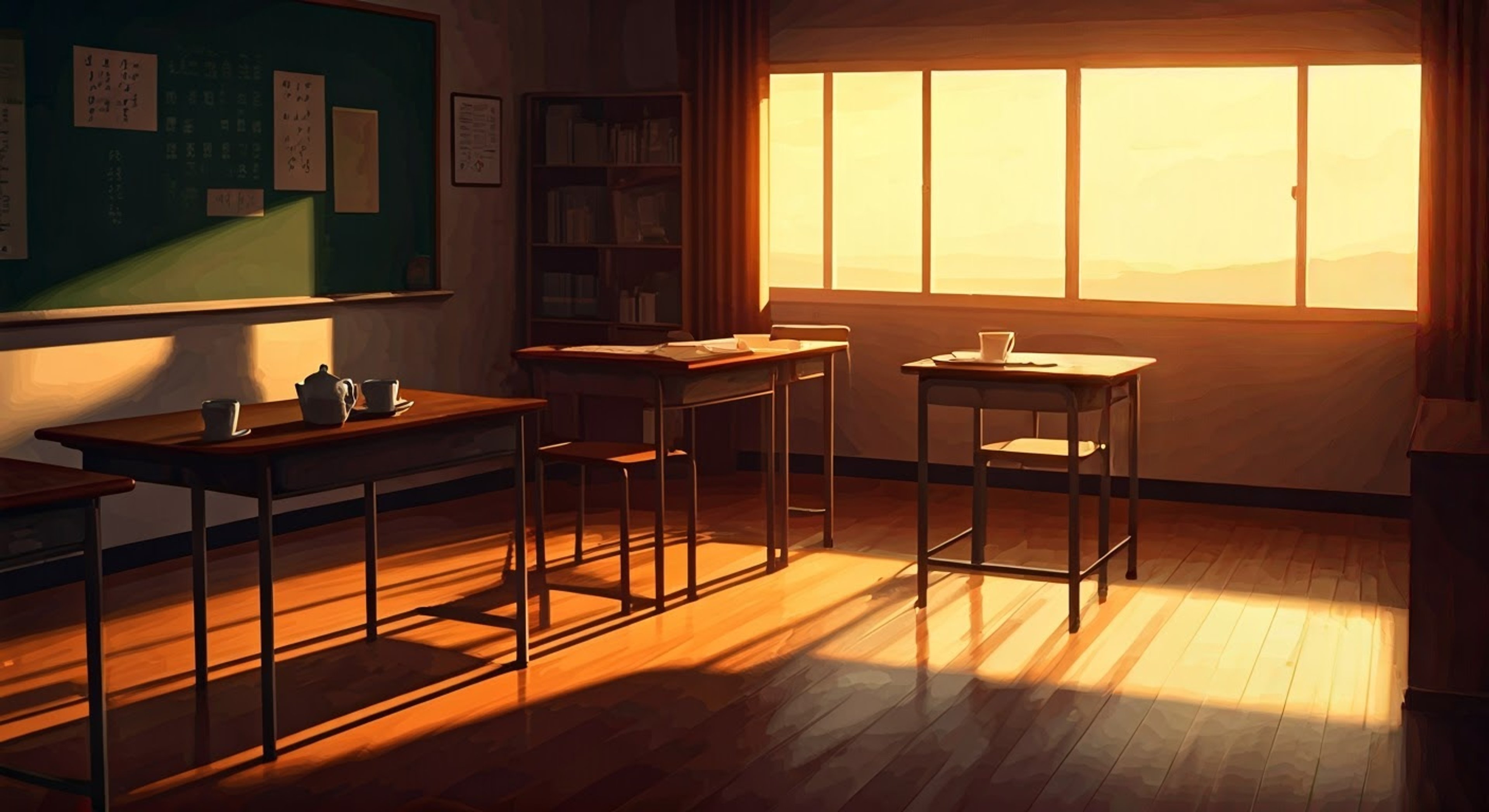 You join Yuri in the Literature Club after school hours, drawn into her world of atmospheric horror novels and aromatic tea. Together you explore the depths of your shared literary interests while helping her overcome her social anxiety through gentle conversation and understanding. The afternoon light streams through the classroom windows as you dive into discussions about symbolism, metaphor, and the darker themes that fascinate you both.