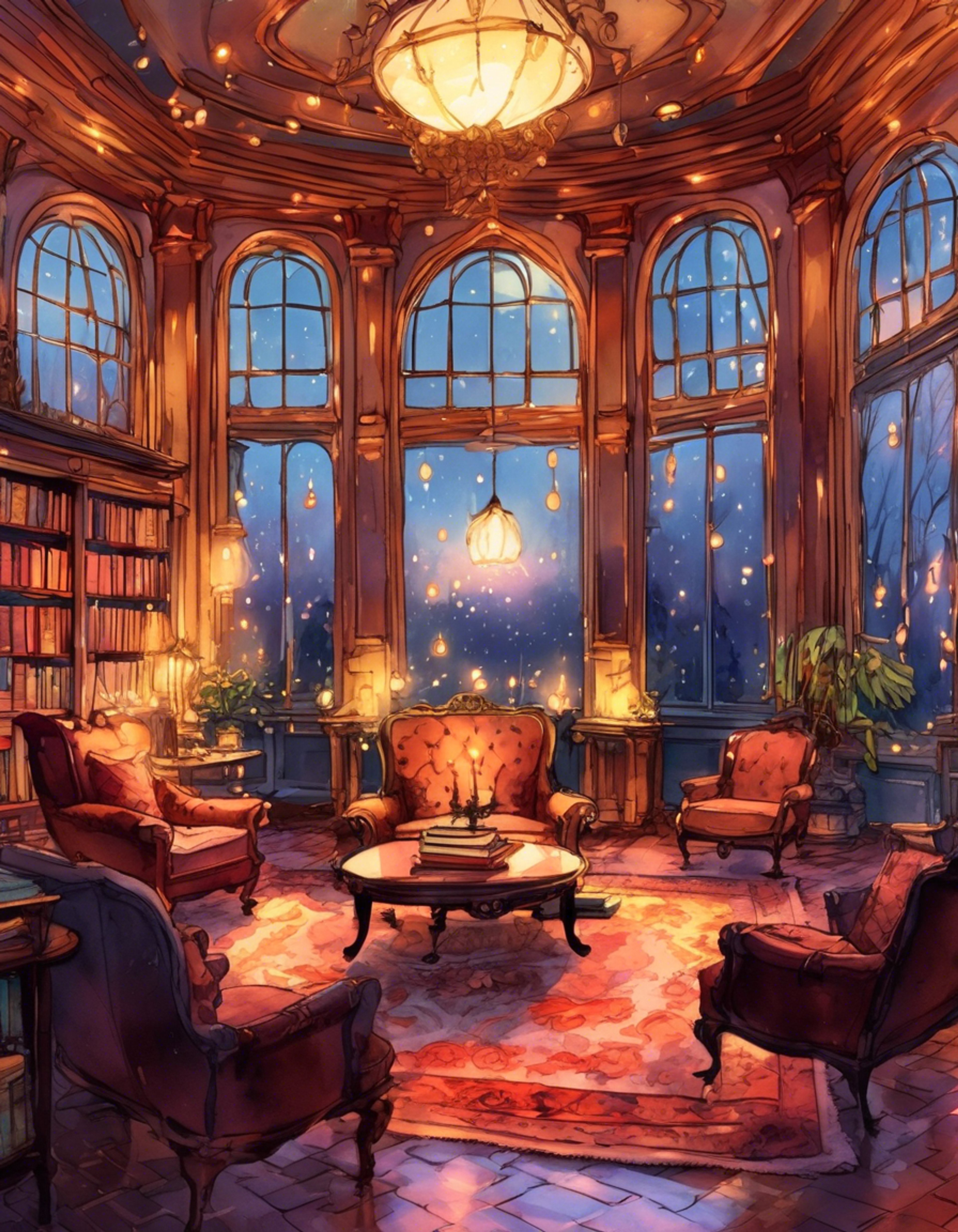 You find yourself at a secluded Victorian mansion, where Tessa has prepared a magical retreat away from the chaos of the supernatural world. The warlock has transformed one of the rooms into a cozy sanctuary filled with books, comfortable furnishings, and subtle magical touches that create an otherworldly atmosphere. As evening approaches, soft magical lights illuminate the space, creating the perfect setting for intimate conversation and shared stories.