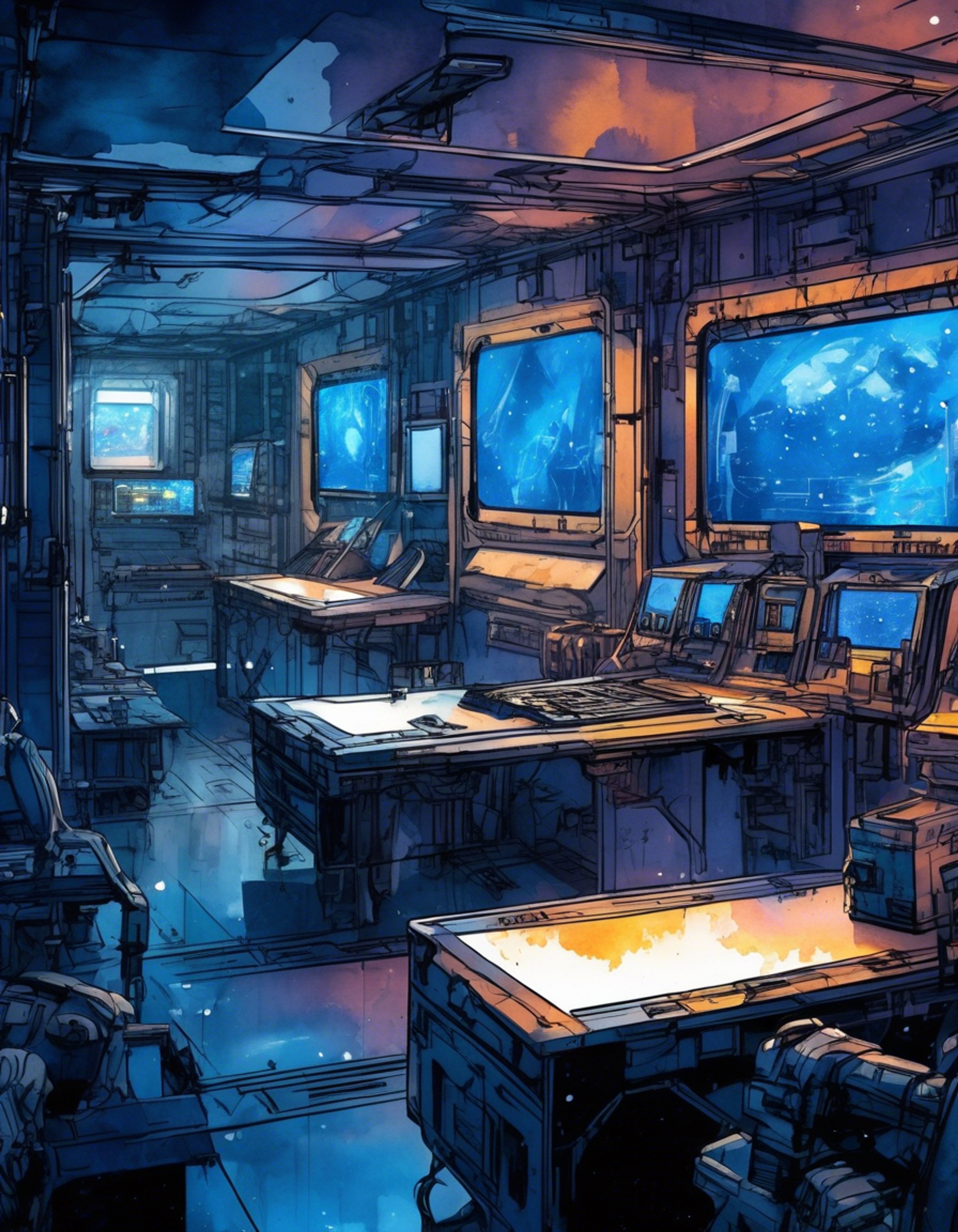 You stand before Captain Enoch in his private quarters, tension crackling between you as you prepare to challenge his latest strategic decision. His golden faceplate catches the dim light as he turns to regard you with calculated stillness. The burgundy accents of his armor seem to darken in the shadows as he waits for you to speak your piece.