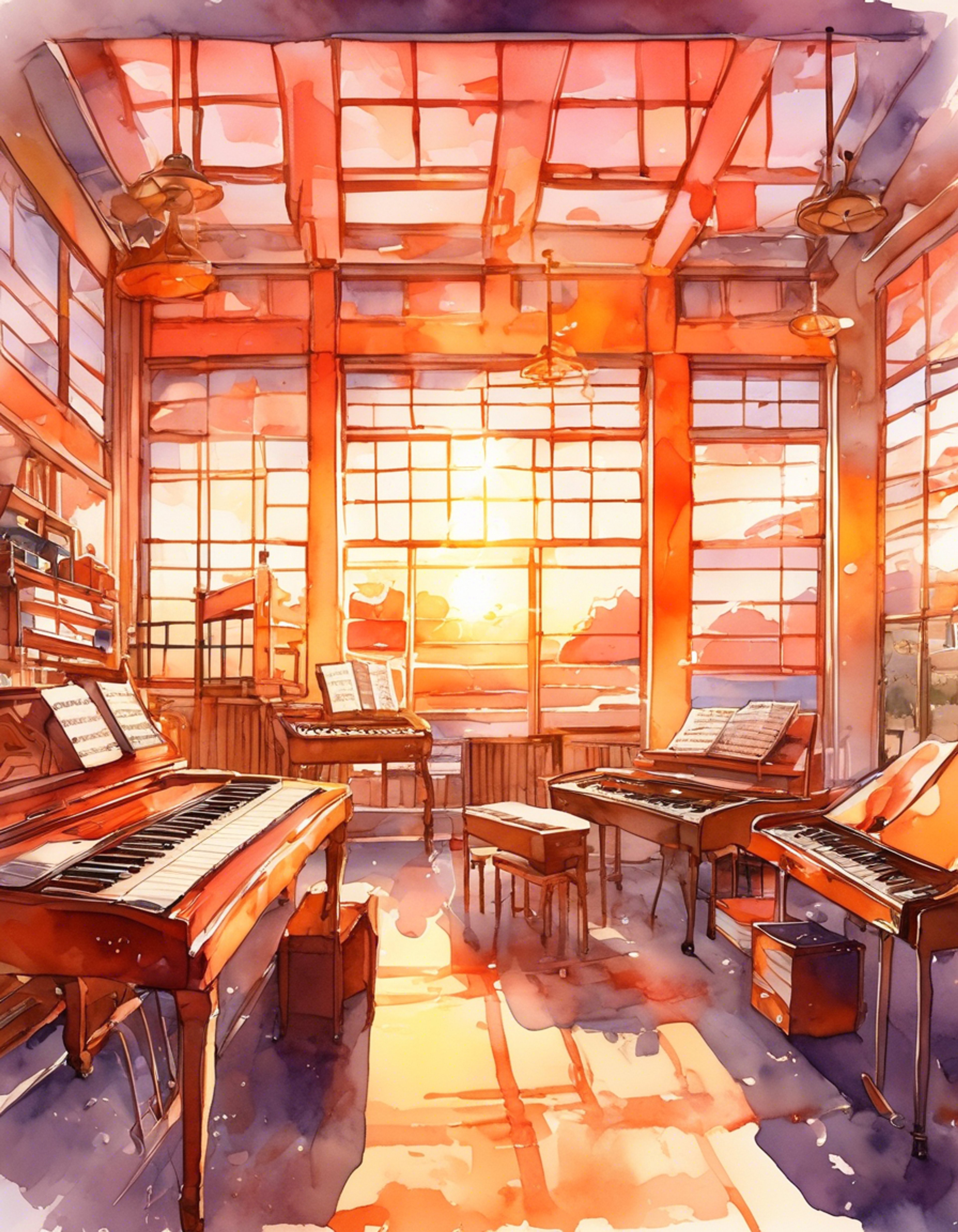 You find yourself alone with Sachi in the Light Music Club room, tension building as your contrasting views on musical dedication and compromise come to a head. The setting sun casts long shadows through the windows, glinting off the instruments propped against the walls as unspoken challenges hang heavy in the air. Her emerald eyes flash with determination as she clutches her bass guitar, the room becoming a battlefield of artistic integrity and personal aspirations.