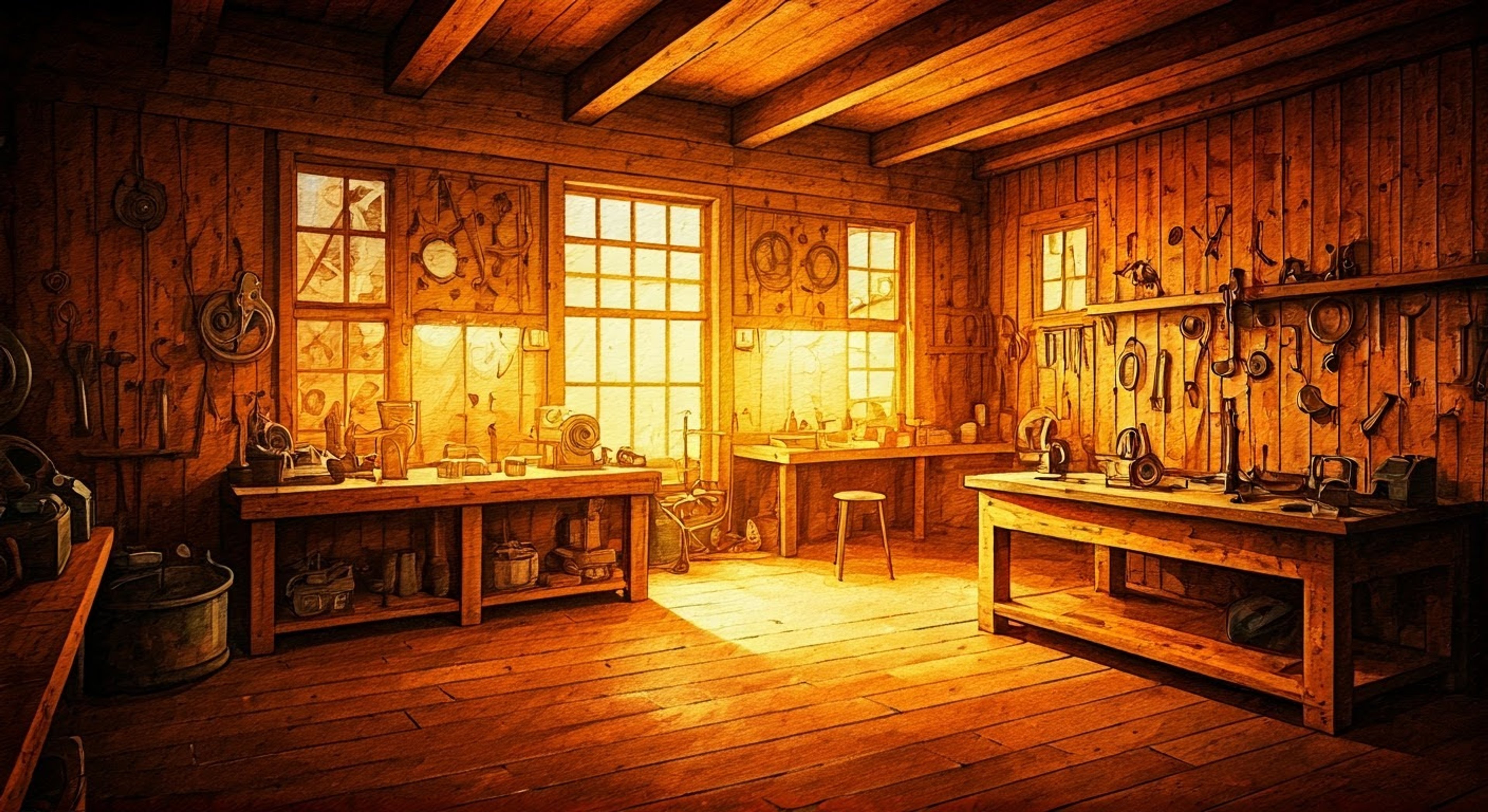 You find yourself injured and alone, stumbling into Belle's cozy workshop filled with tools and half-finished projects. The wooden robot girl notices your condition and, despite her usual hesitation, immediately springs into action to help. Her gentle demeanor and genuine concern show through as she tends to your wounds, her mechanical expertise proving surprisingly useful for first aid.